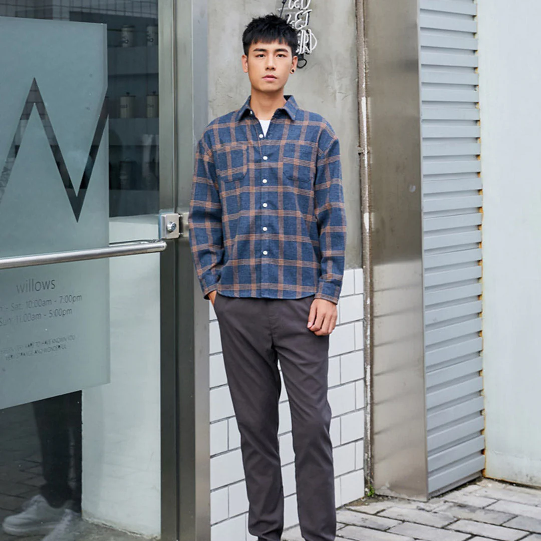 Chemise à carreaux décontractée pour homme – Style classique et polyvalent - Image 4