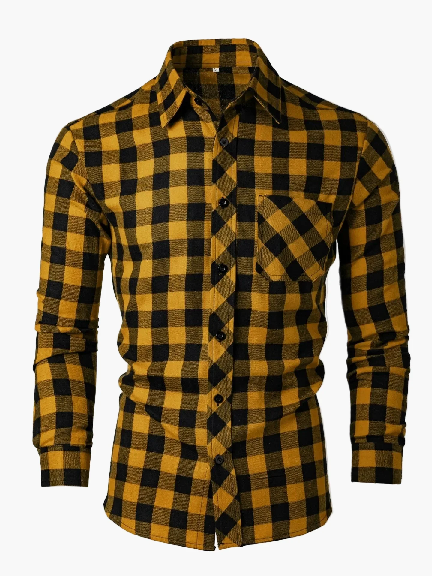 Chemise à carreaux manches longues style décontracté pour homme - Image 4