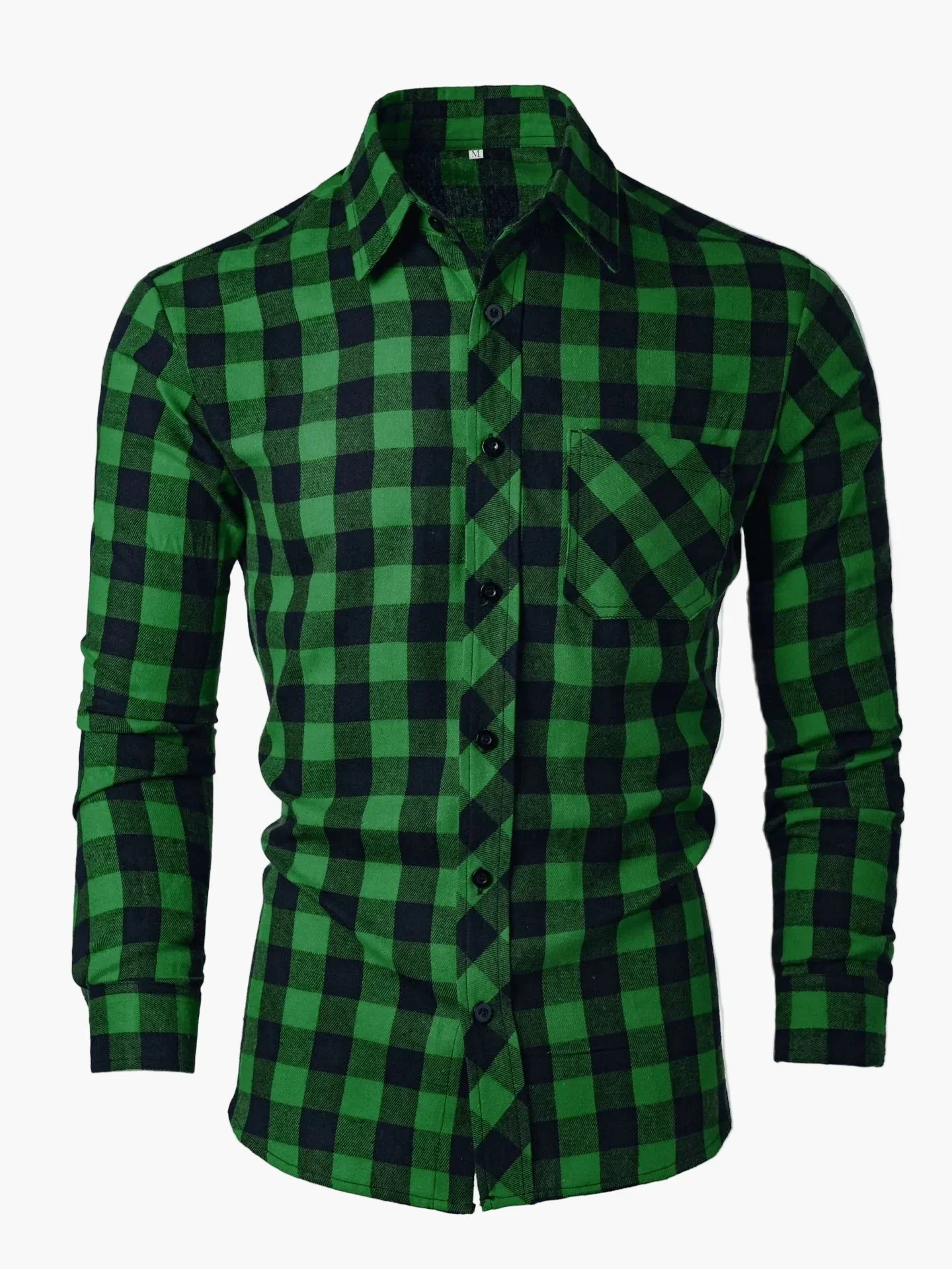 Chemise à carreaux manches longues style décontracté pour homme - Image 5