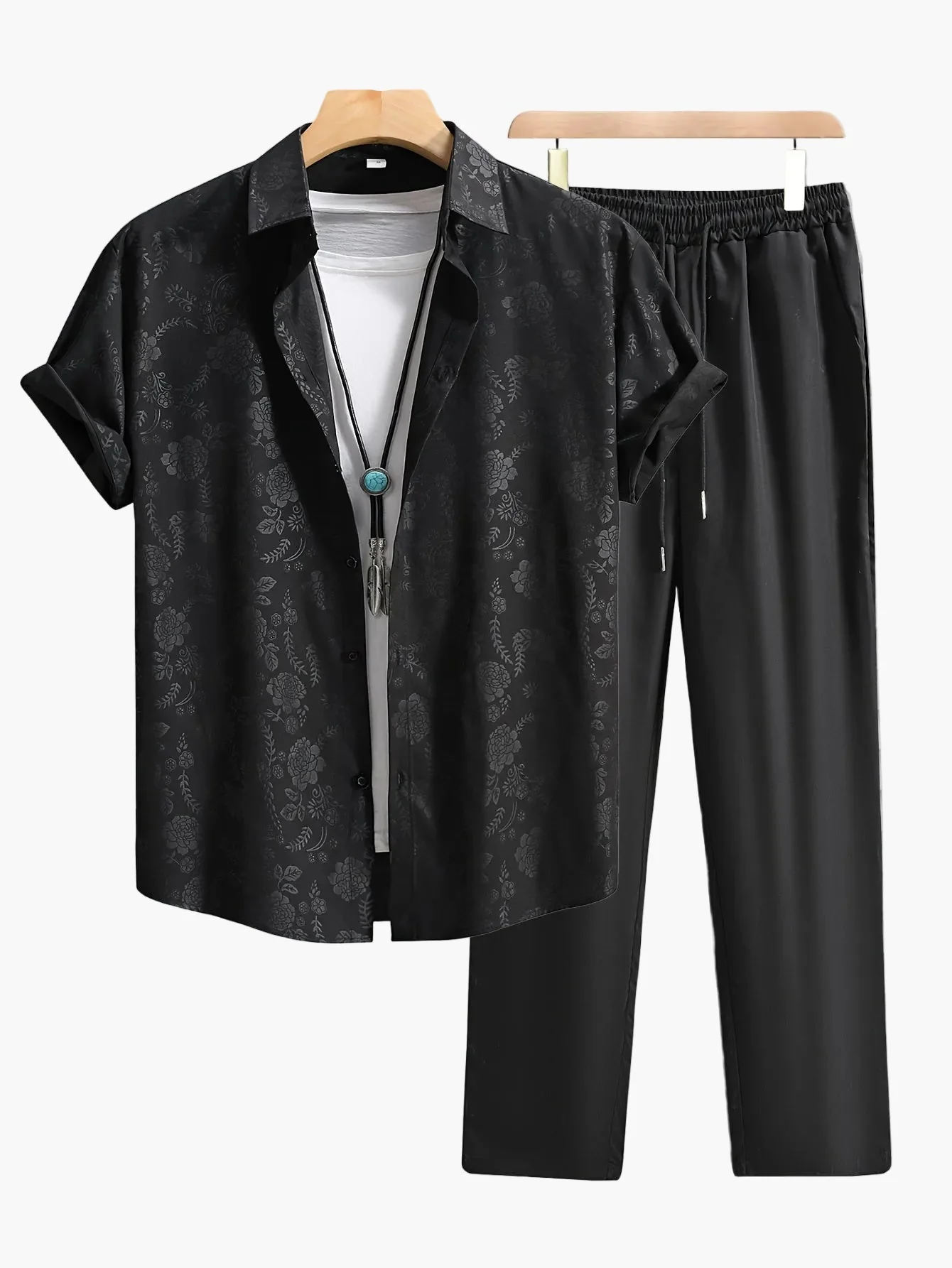 Chemise à motifs floraux style décontracté pour homme – Idéale pour la ville et les sorties tendance - Image 2