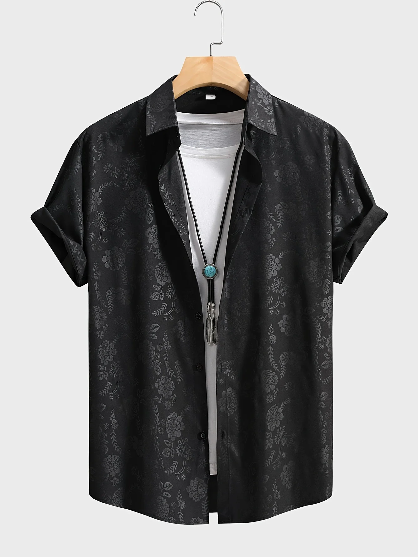Chemise à motifs floraux style décontracté pour homme – Idéale pour la ville et les sorties tendance - Image 4