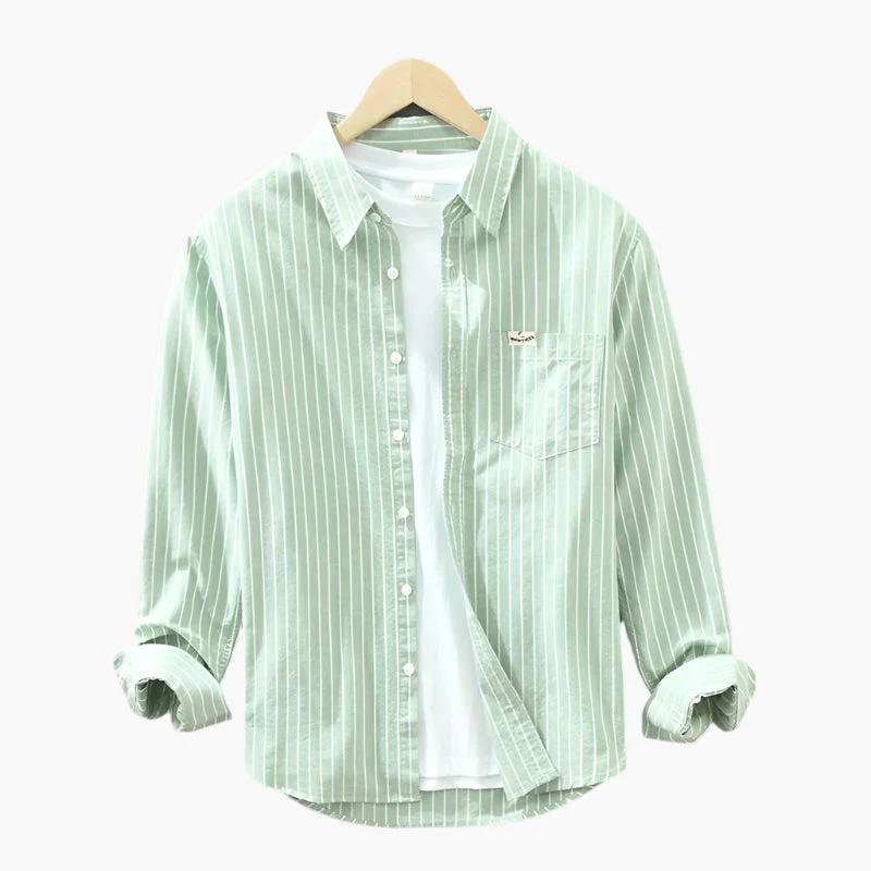 Chemise à Rayures Homme Style Décontracté Élégant Été - Image 3