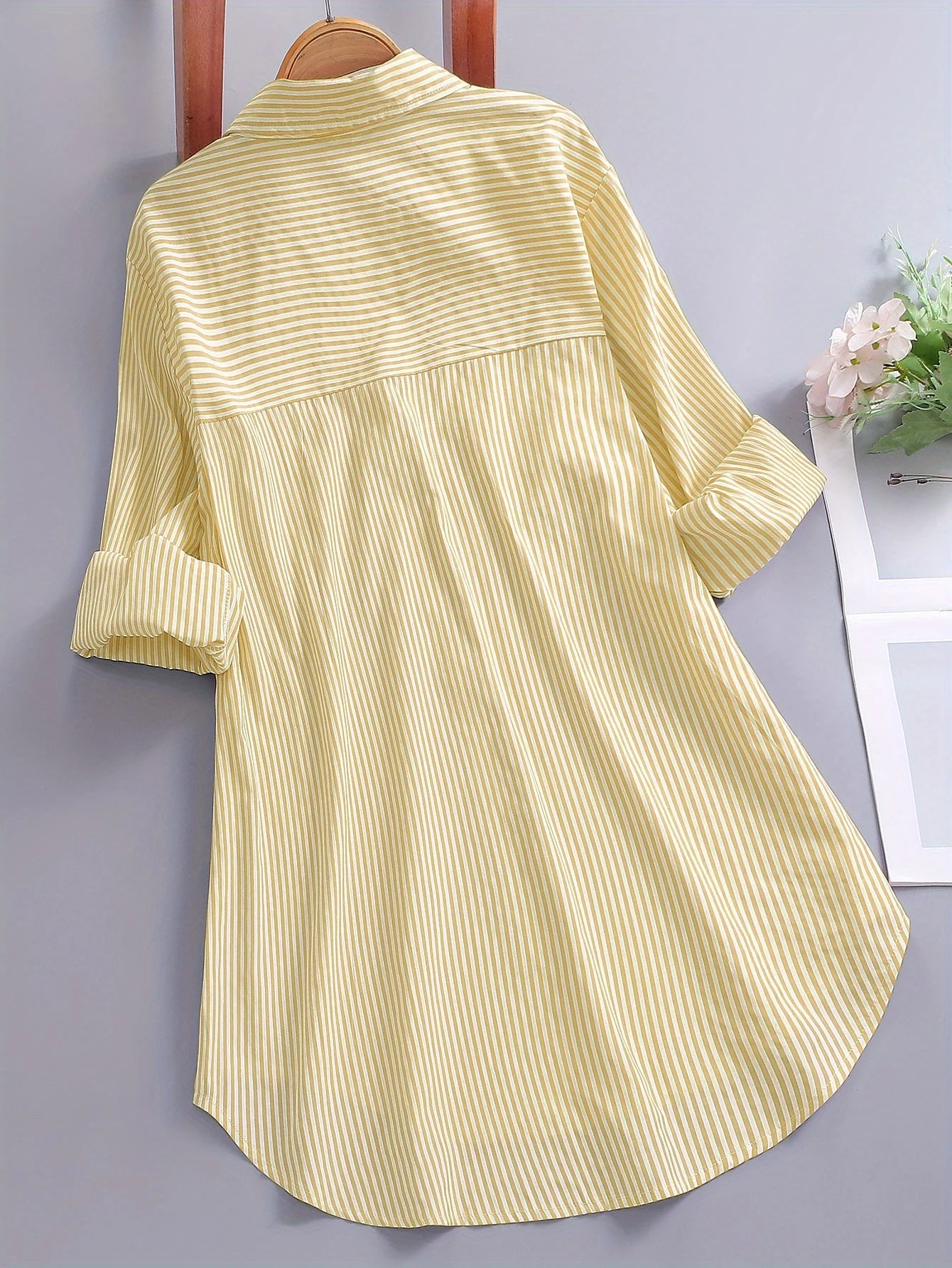 Chemise ample à rayures pour femme – Style décontracté pour bureau ou loisirs - Image 7
