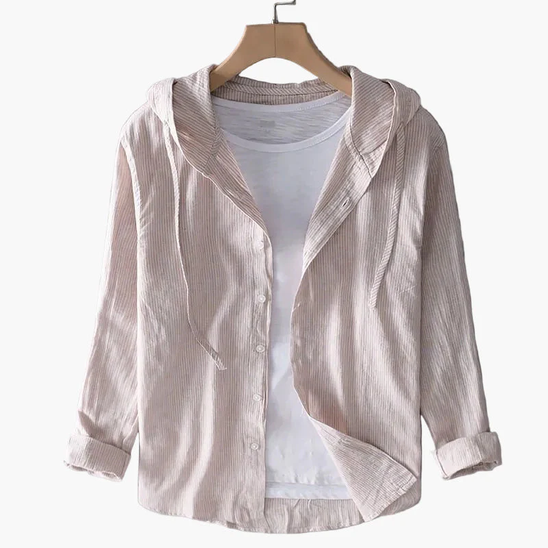 Chemise à capuche décontractée pour homme, style moderne, idéale pour superpositions - Image 2