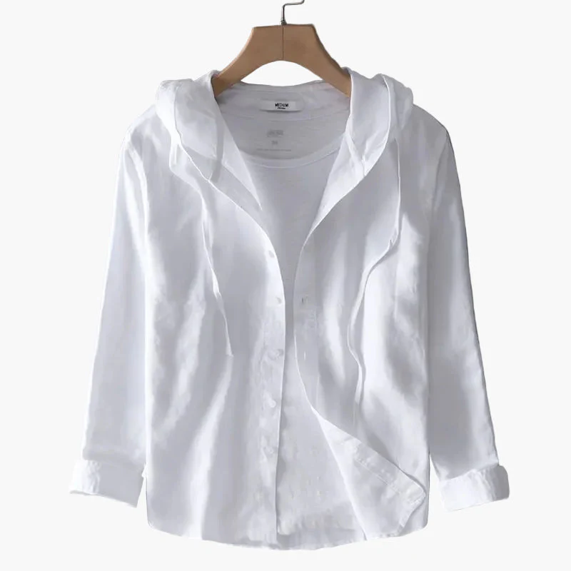 Chemise à capuche décontractée pour homme, style moderne, idéale pour superpositions - Image 5