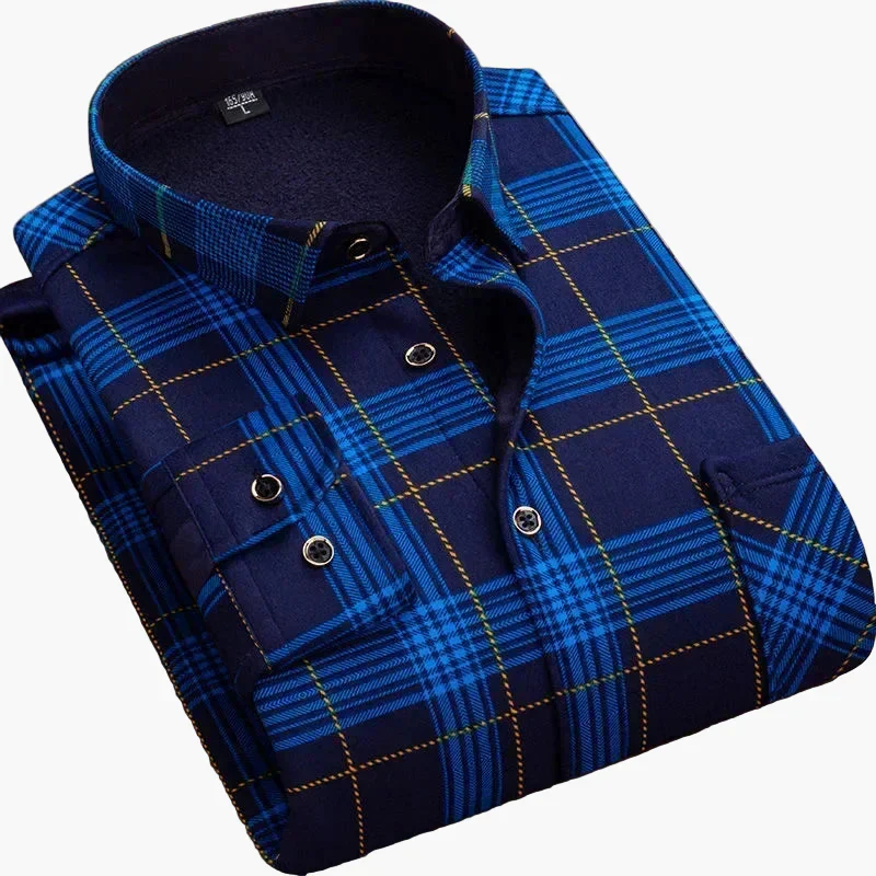 Chemise à carreaux décontractée pour homme, style classique élégante, idéale pour un look quotidien ou professionnel - Image 10