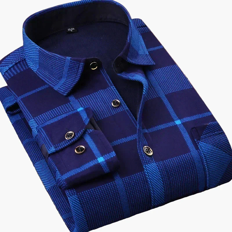 Chemise à carreaux décontractée pour homme, style classique élégante, idéale pour un look quotidien ou professionnel - Image 12