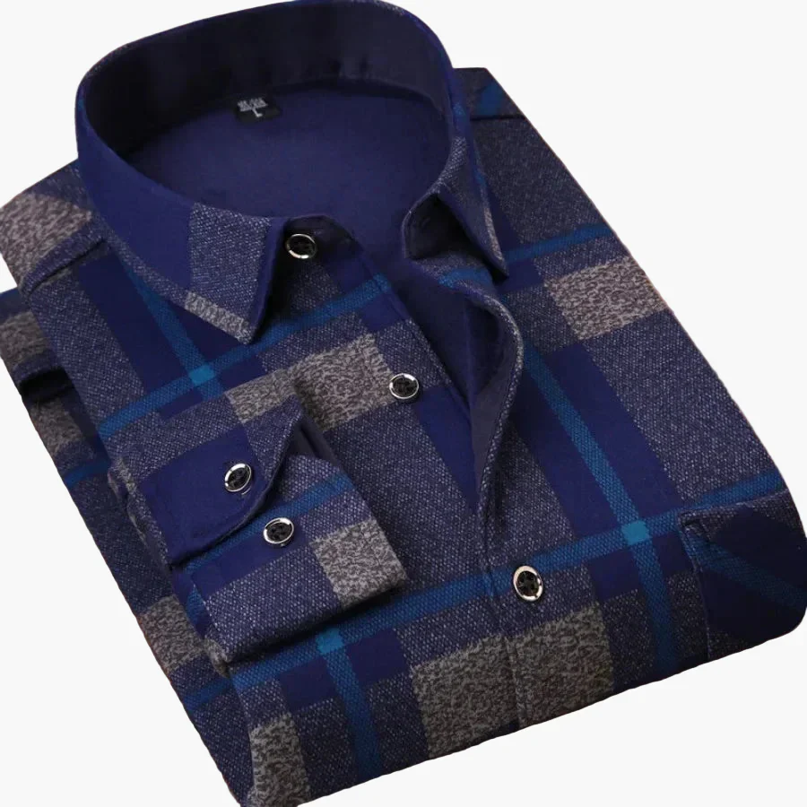 Chemise à carreaux décontractée pour homme, style classique élégante, idéale pour un look quotidien ou professionnel - Image 5