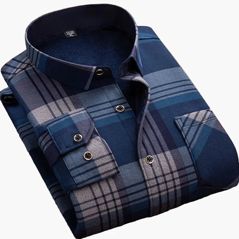 Chemise à carreaux décontractée pour homme, style classique élégante, idéale pour un look quotidien ou professionnel - Image 8