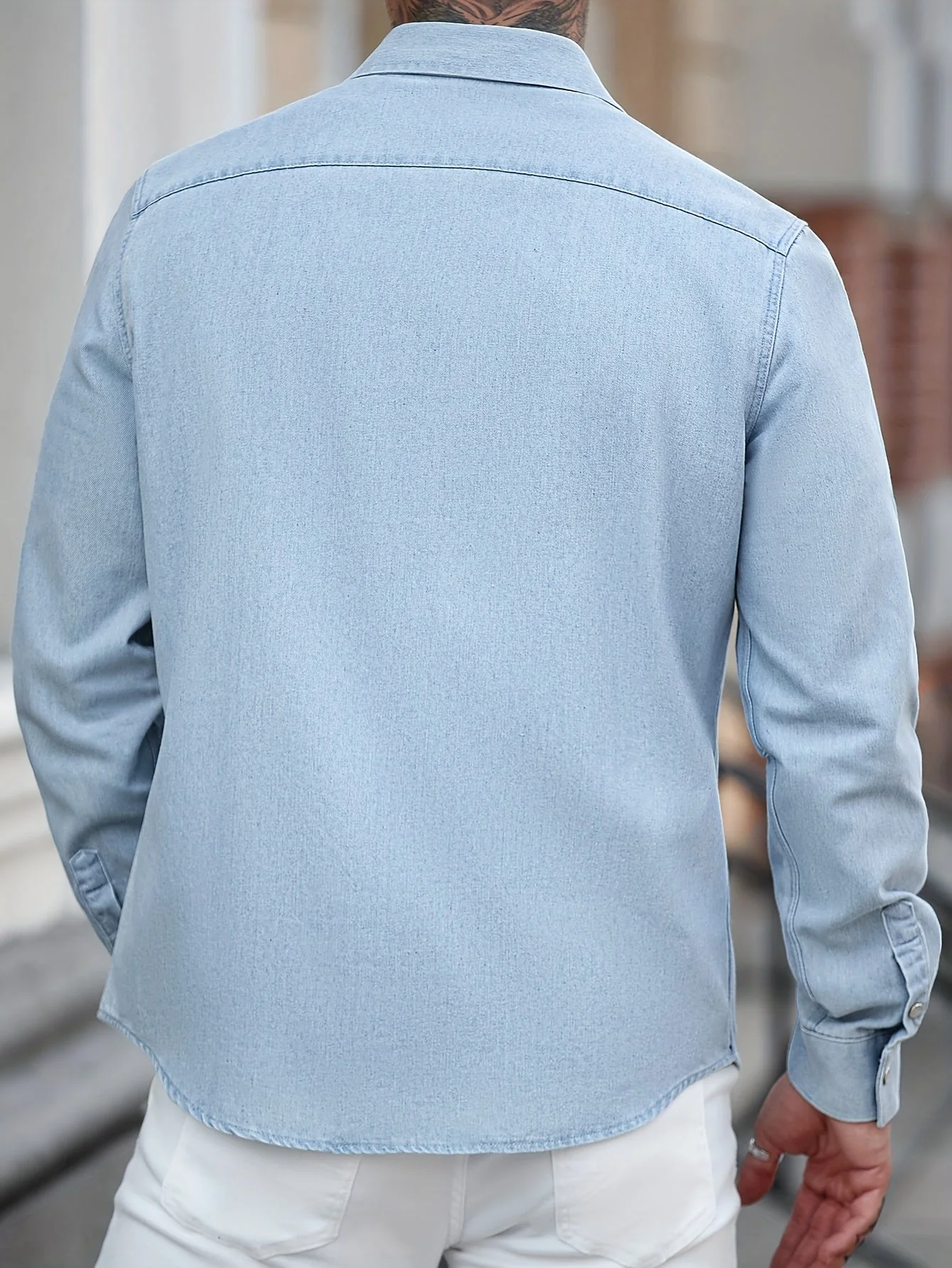 Chemise casual à boutons pour homme style urbain tendance - Image 5