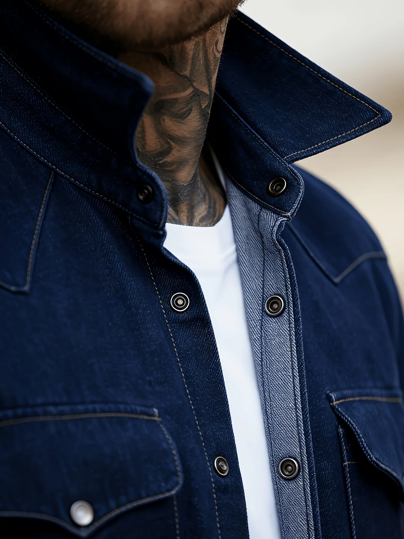 Chemise casual à boutons pour homme style urbain tendance - Image 9