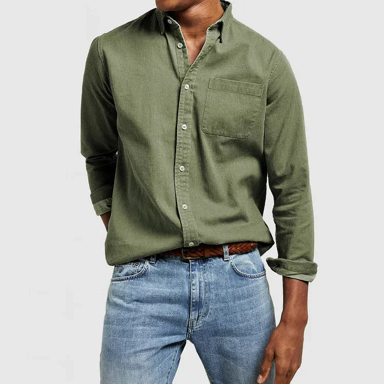 Chemise Casual Boutonnée Homme – Style Intemporel Polyvalent - Image 7