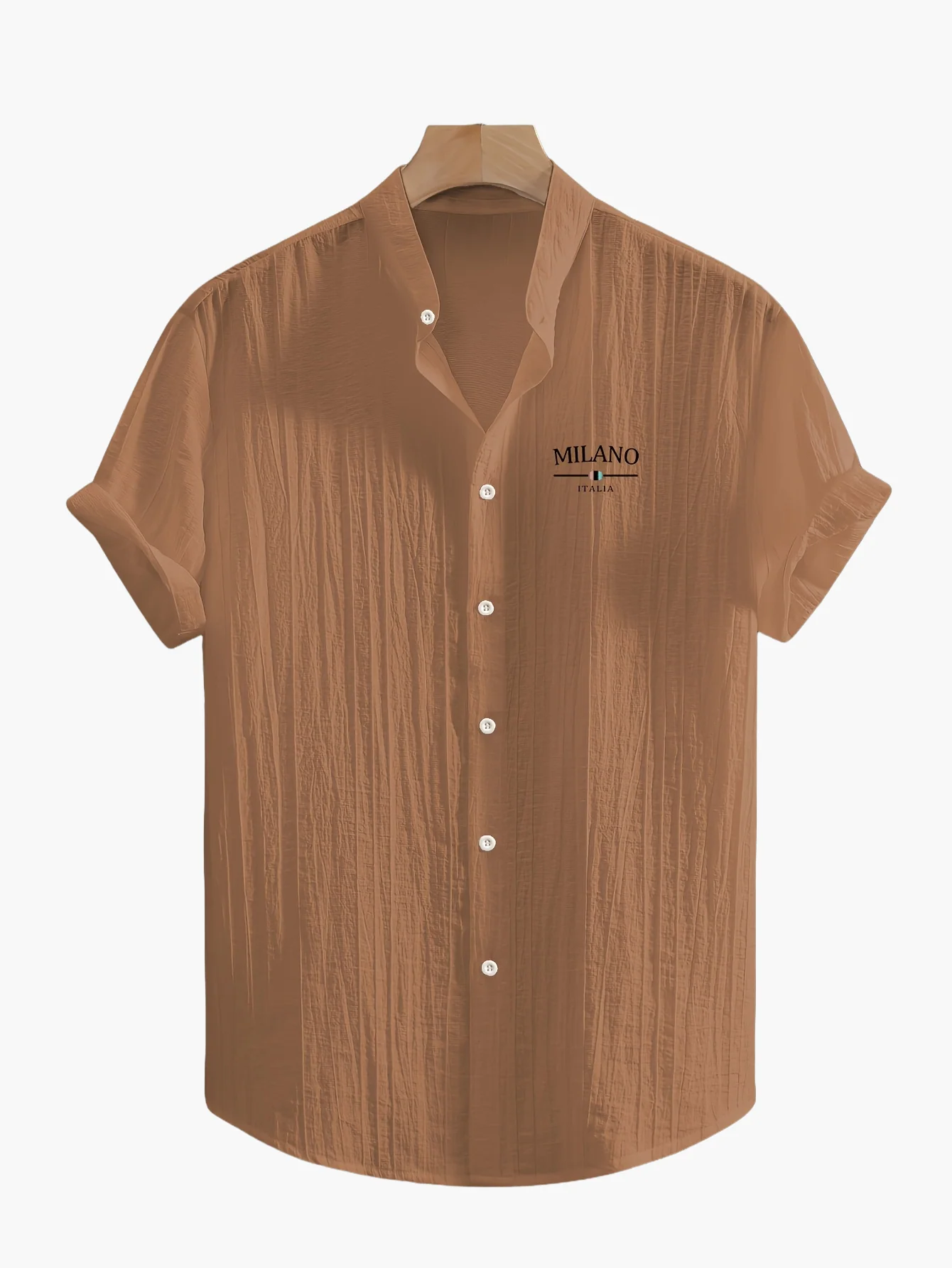 Chemise casual à col mao pour homme – style moderne MILANO, manches courtes, idéale pour l'été - Image 17