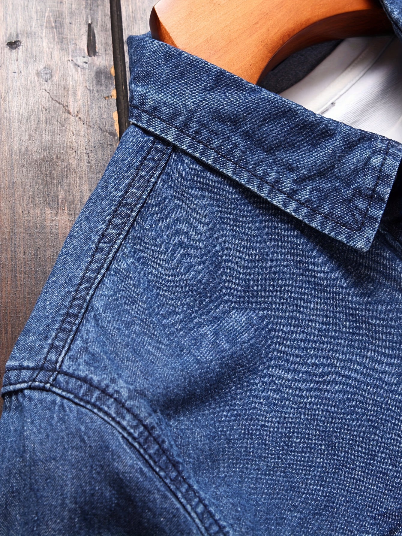 Chemise casual homme à manches longues style denim – Idéale pour le week-end et la mi-saison - Image 3