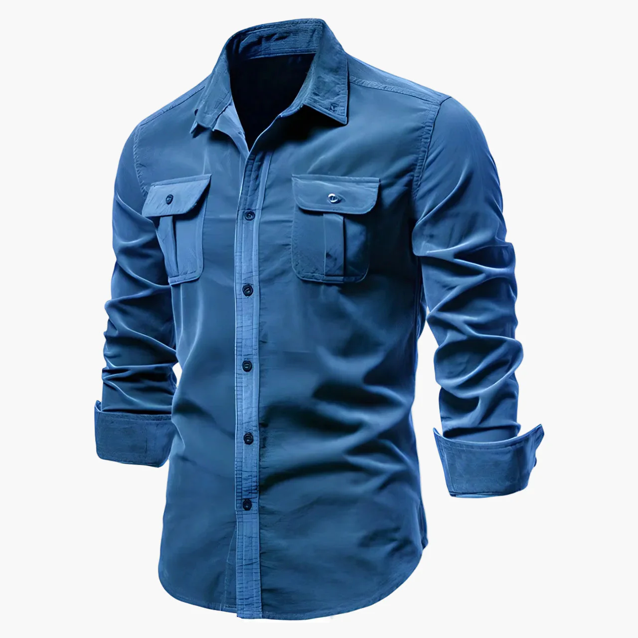 Chemise casual pour homme style urbain polyvalent à manches longues - Image 5