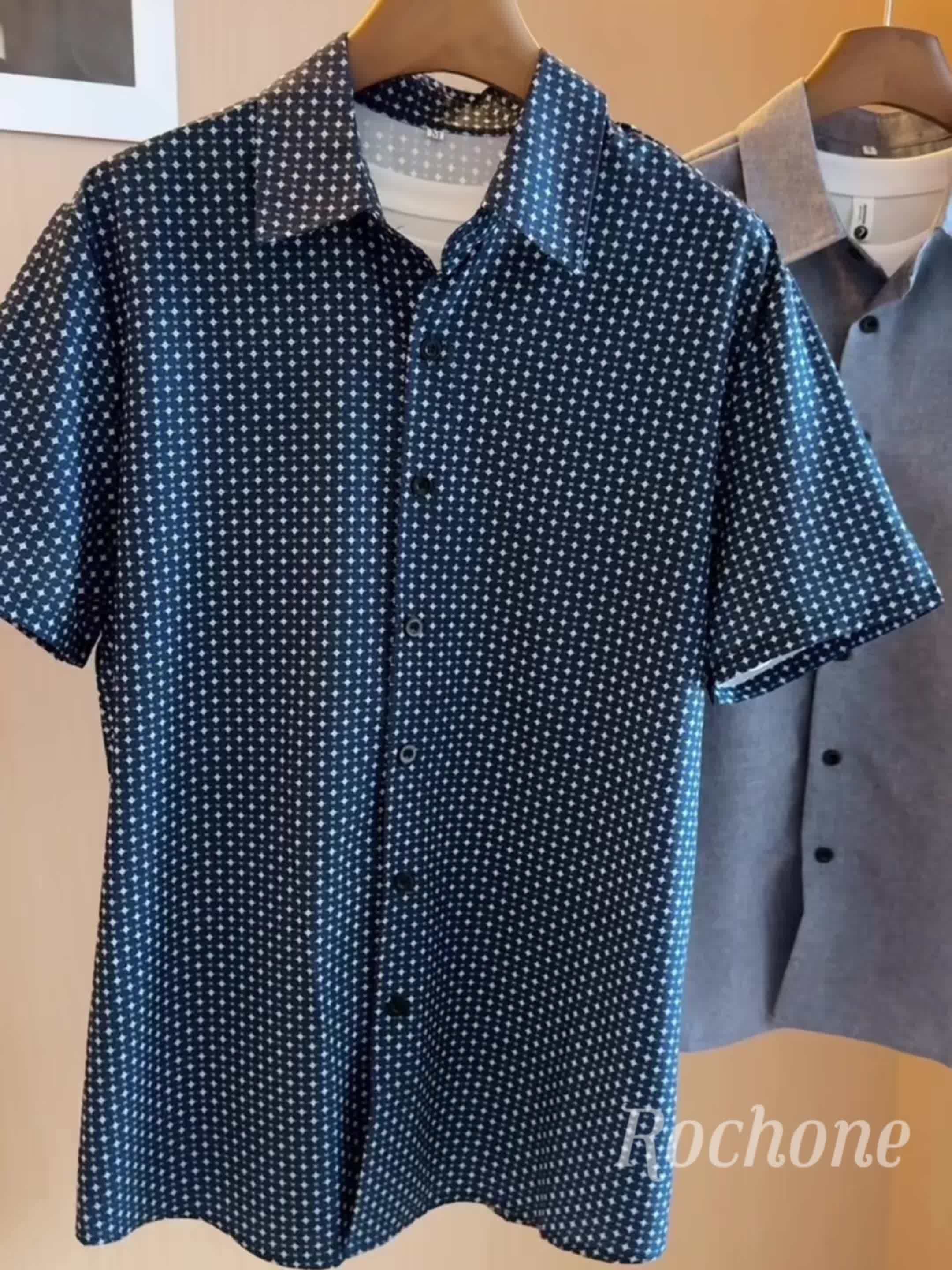 Chemise casual à manches courtes pour homme style urbain élégante - Image 8