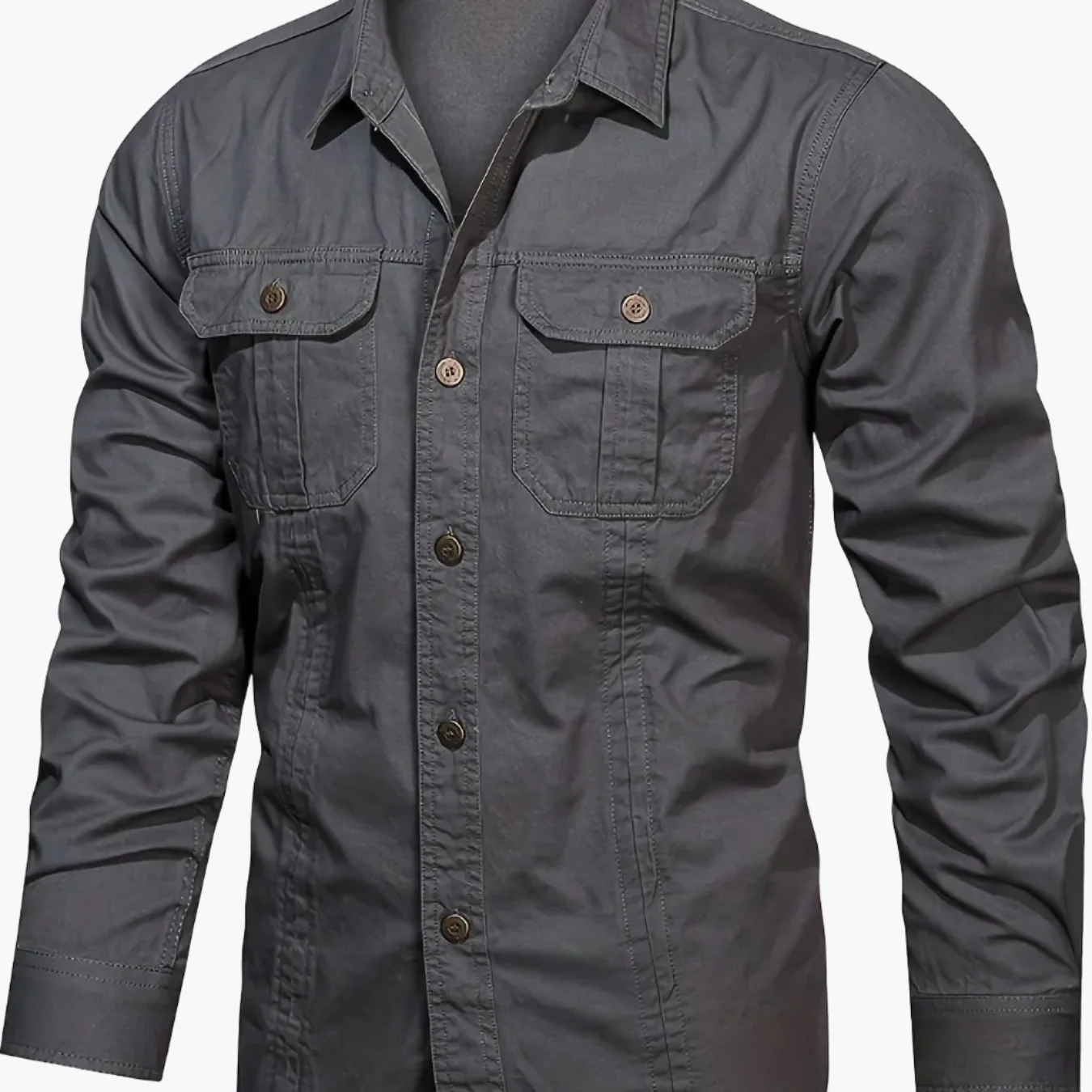 Chemise casual à manches longues pour homme style outdoor – Idéale pour le week-end et les loisirs - Image 18
