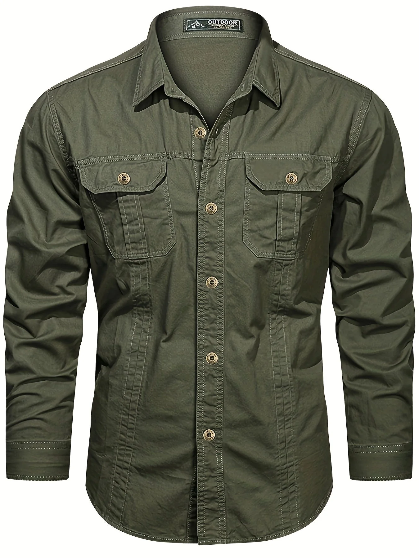 Chemise casual à manches longues pour homme style outdoor – Idéale pour le week-end et les loisirs - Image 2