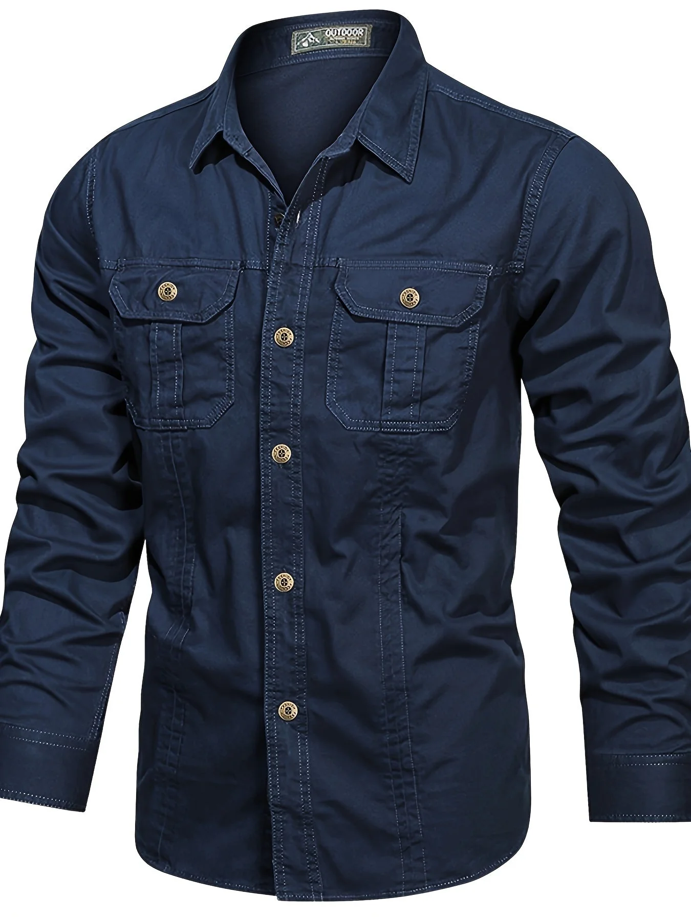 Chemise casual à manches longues pour homme style outdoor – Idéale pour le week-end et les loisirs - Image 4