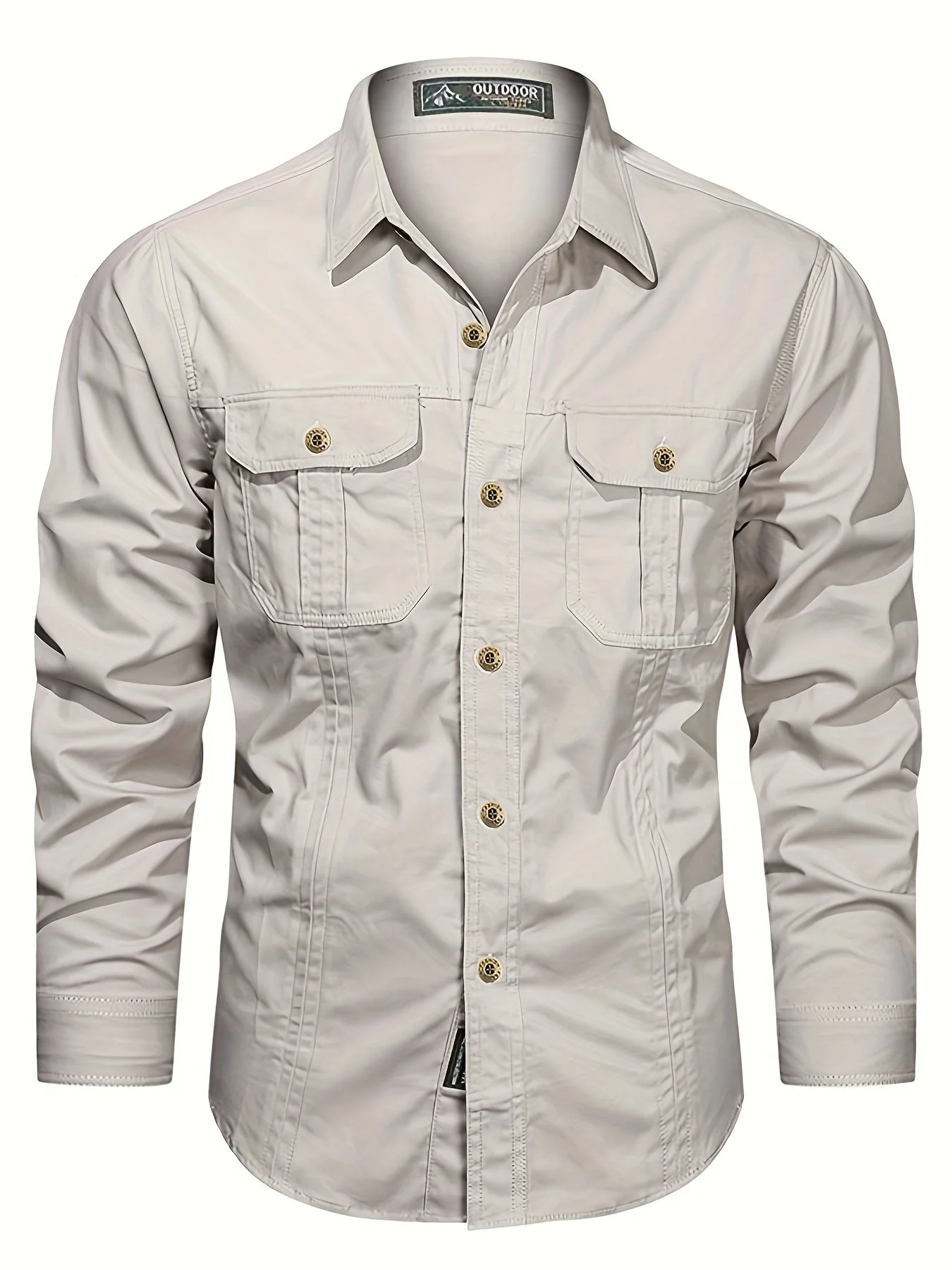 Chemise casual à manches longues pour homme style outdoor – Idéale pour le week-end et les loisirs - Image 5