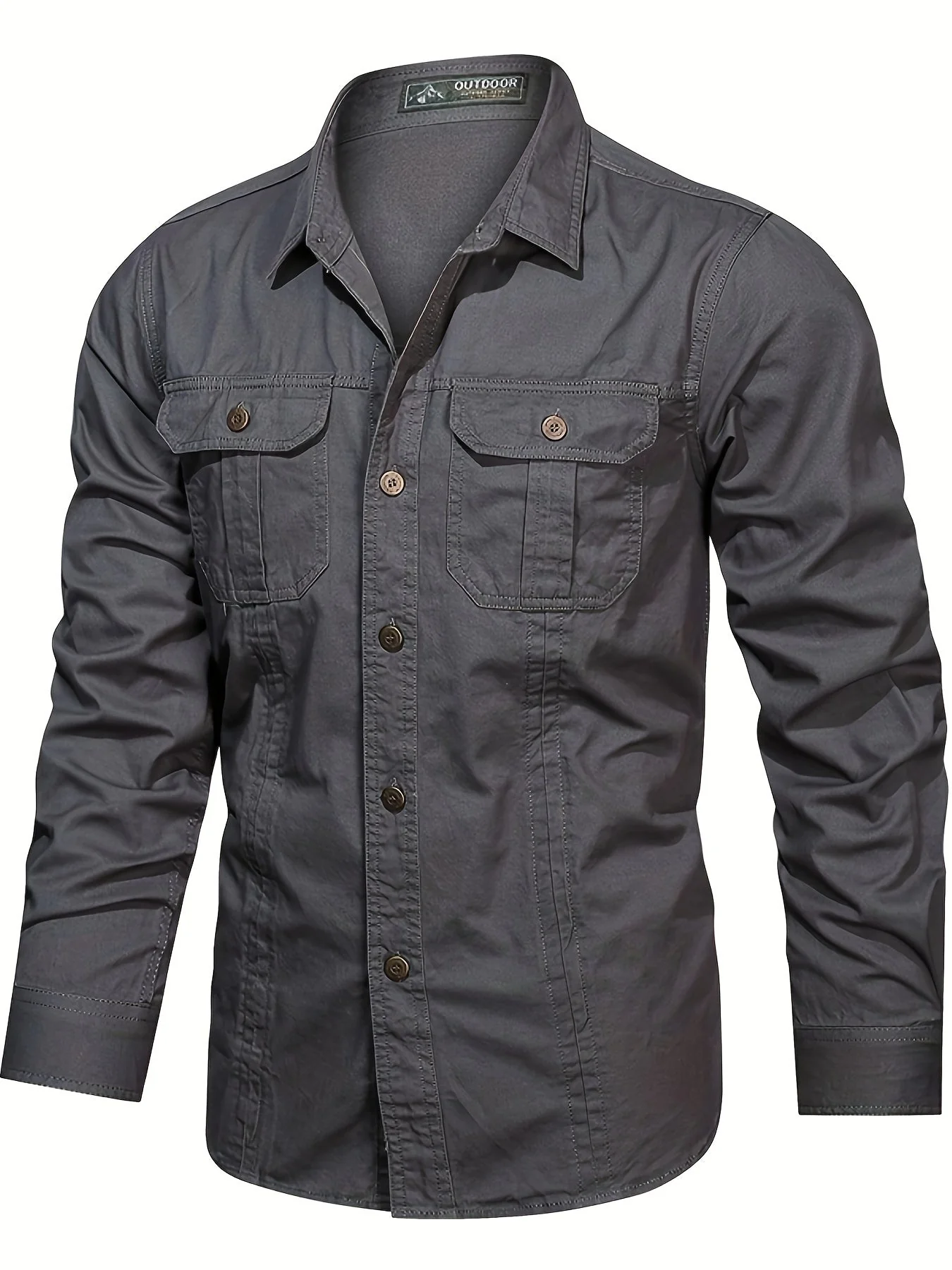Chemise casual à manches longues pour homme style outdoor – Idéale pour le week-end et les loisirs - Image 8