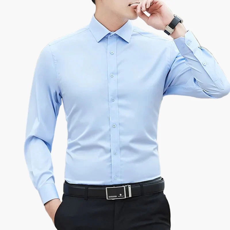 Chemise Classique Homme Manches Longues Élégante Affaires et Bureau - Image 3