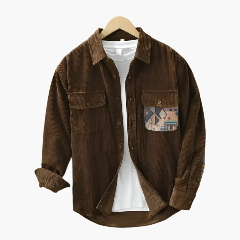 Chemise à côtes style décontracté pour homme – Mode urbaine et élégante - Image 2