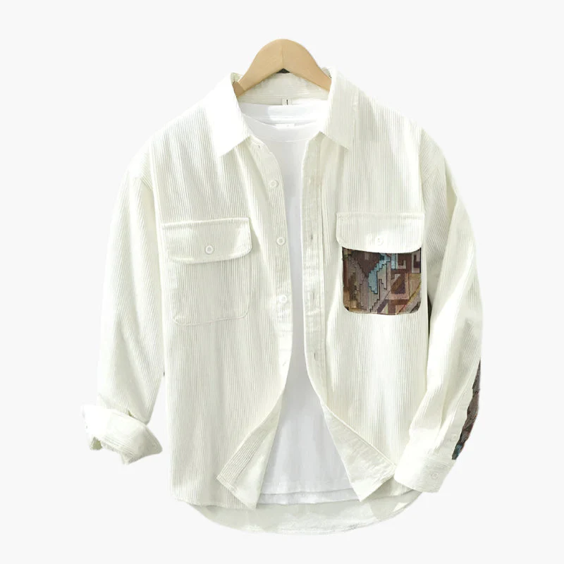 Chemise à côtes style décontracté pour homme – Mode urbaine et élégante - Image 3