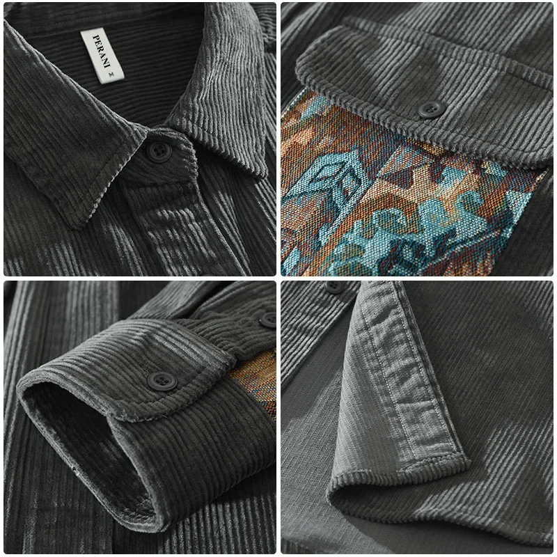 Chemise à côtes style décontracté pour homme – Mode urbaine et élégante - Image 6