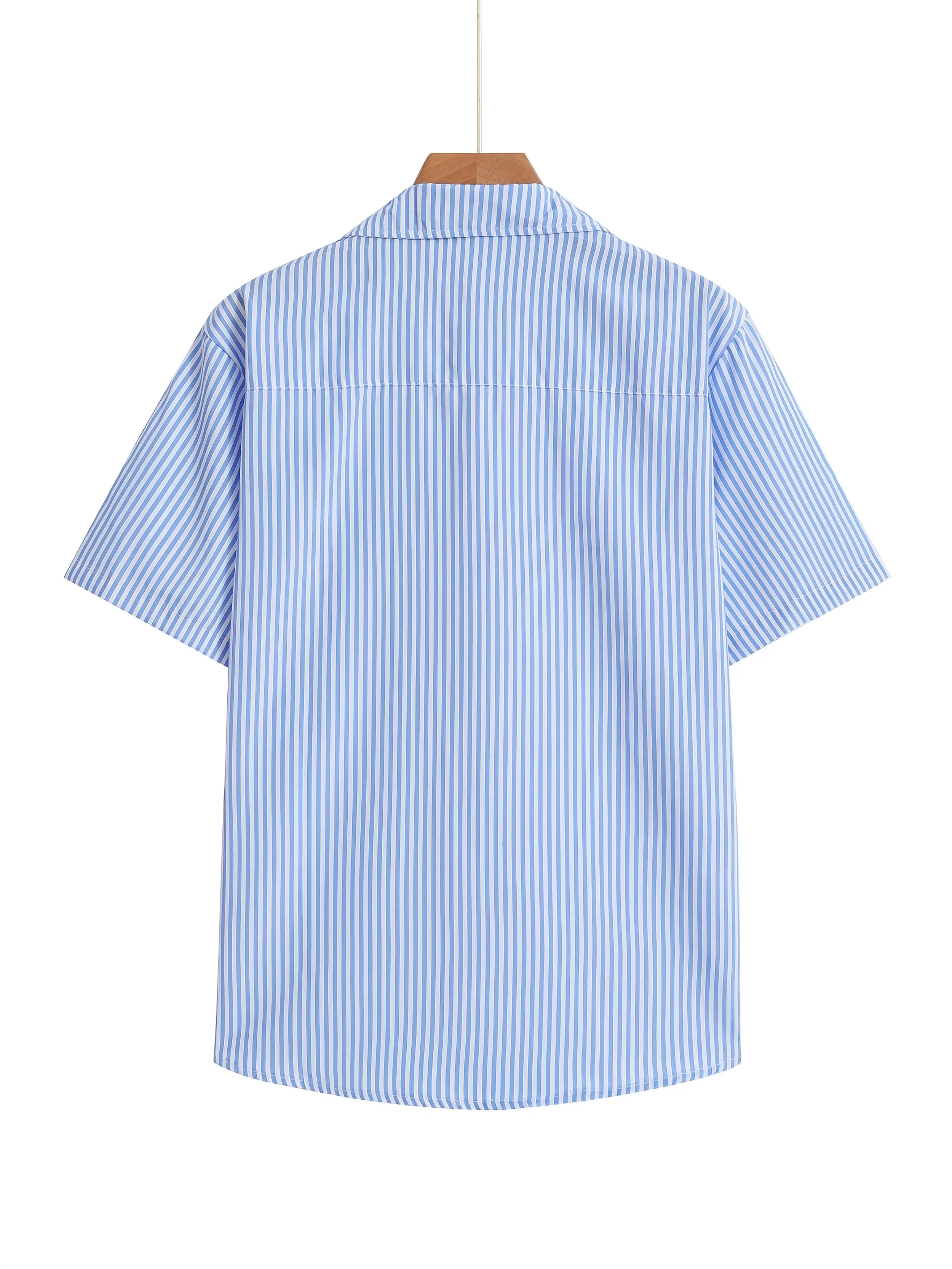 Chemise décontractée à carreaux pour homme manches courtes style estival - Image 5