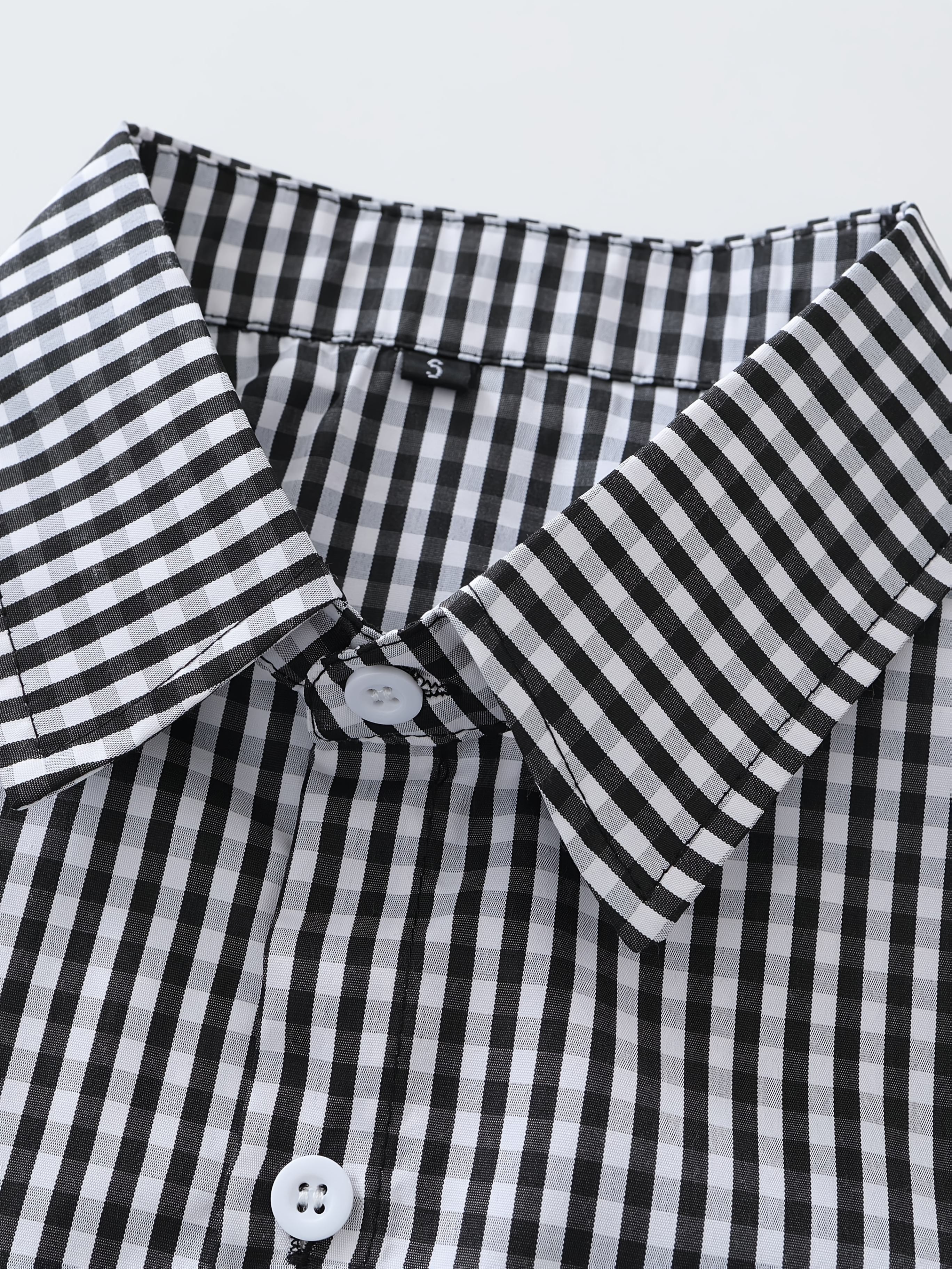 Chemise décontractée à carreaux pour homme manches courtes style estival - Image 6