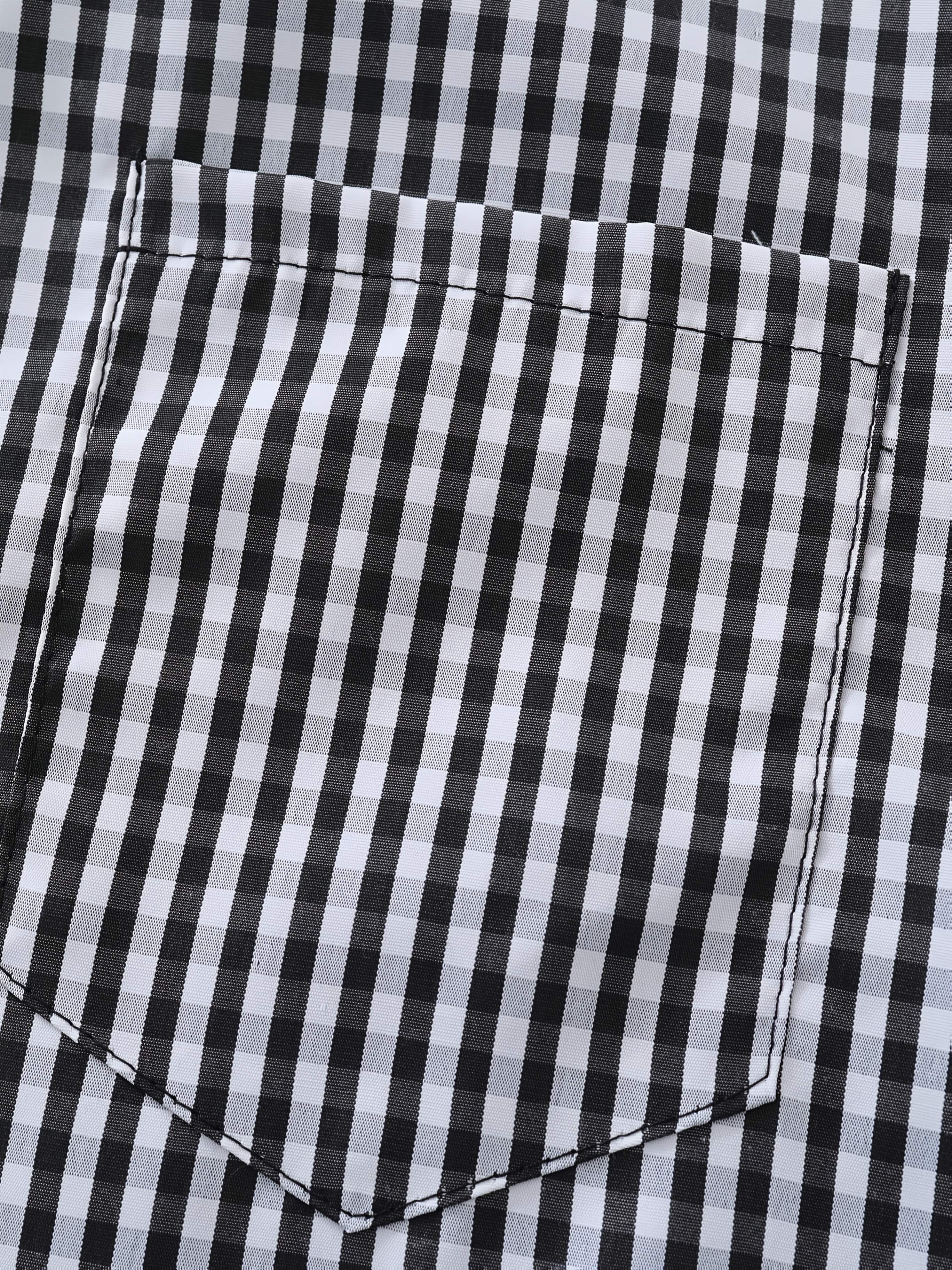 Chemise décontractée à carreaux pour homme manches courtes style estival - Image 8