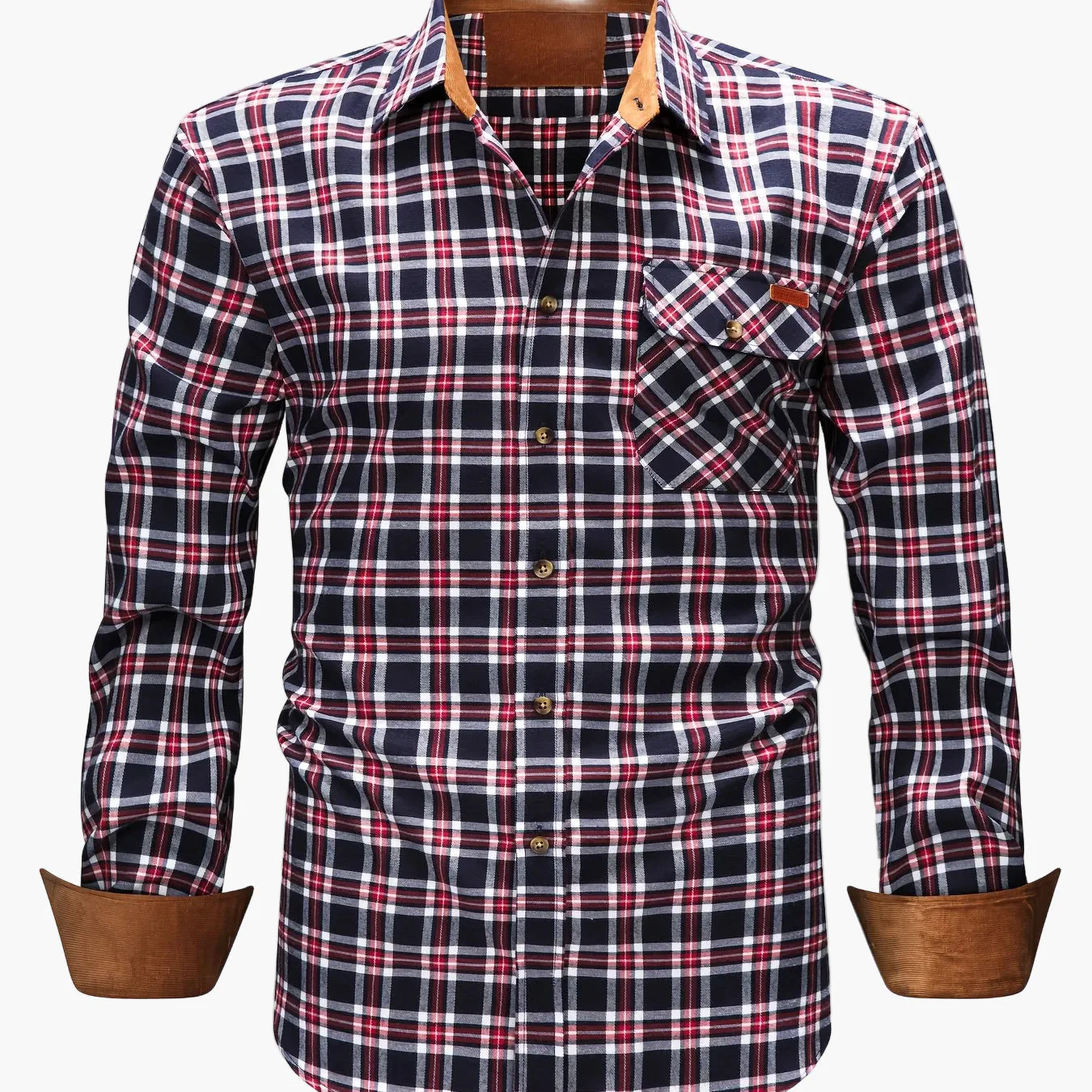 Chemise décontractée à carreaux pour homme style automne-hiver manches longues - Image 14