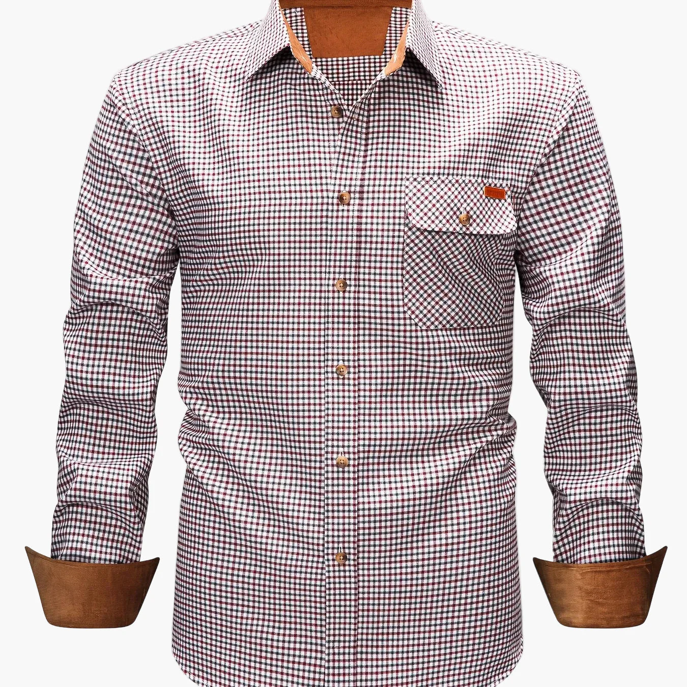 Chemise décontractée à carreaux pour homme style automne-hiver manches longues - Image 18