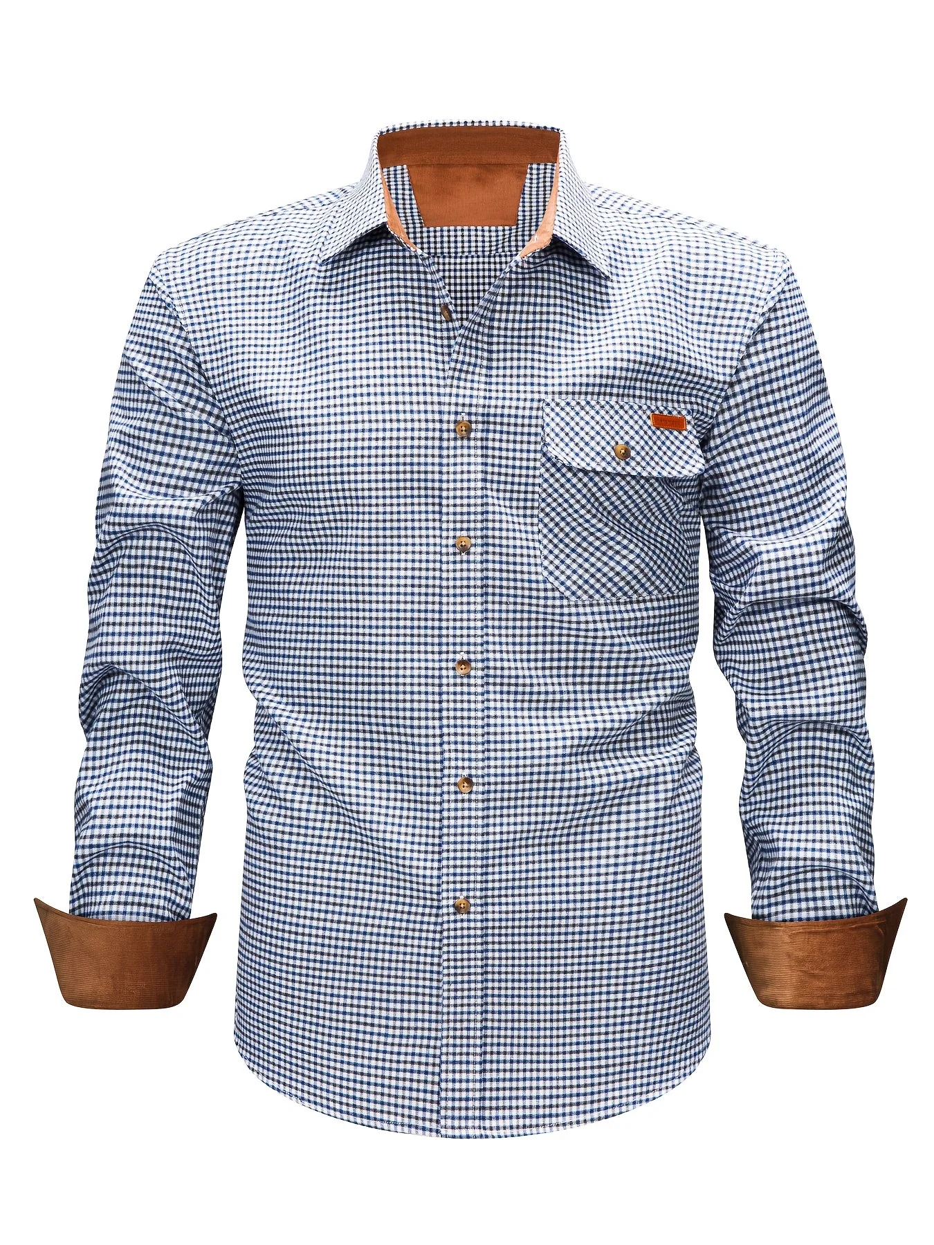 Chemise décontractée à carreaux pour homme style automne-hiver manches longues - Image 4