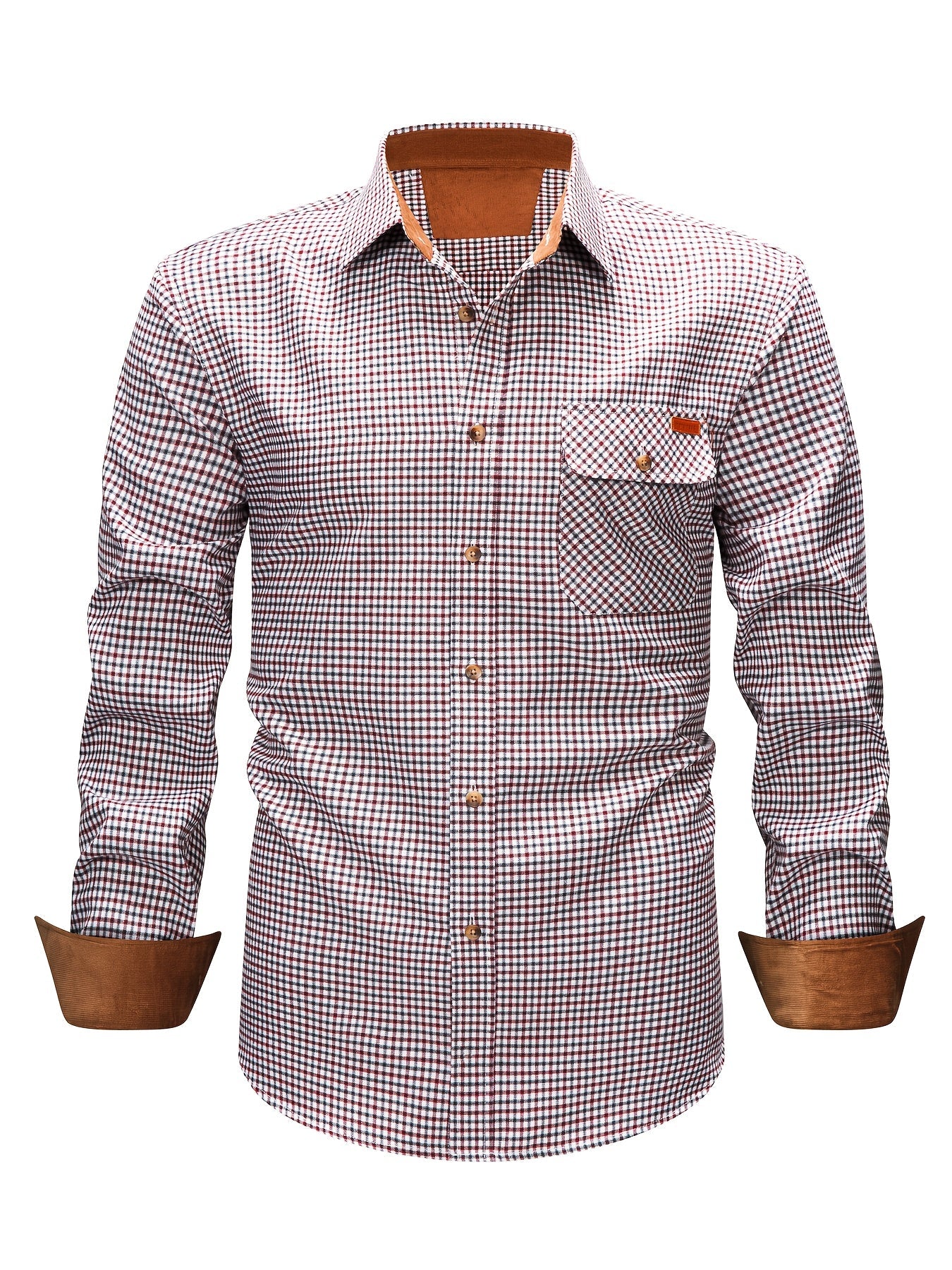 Chemise décontractée à carreaux pour homme style automne-hiver manches longues - Image 7