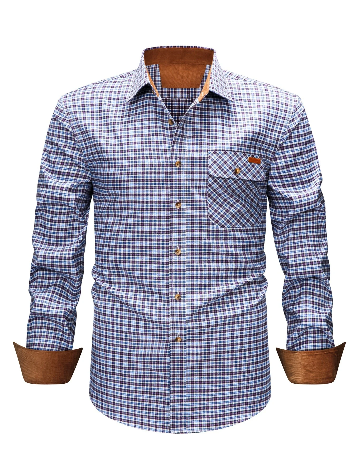 Chemise décontractée à carreaux pour homme style automne-hiver manches longues - Image 9