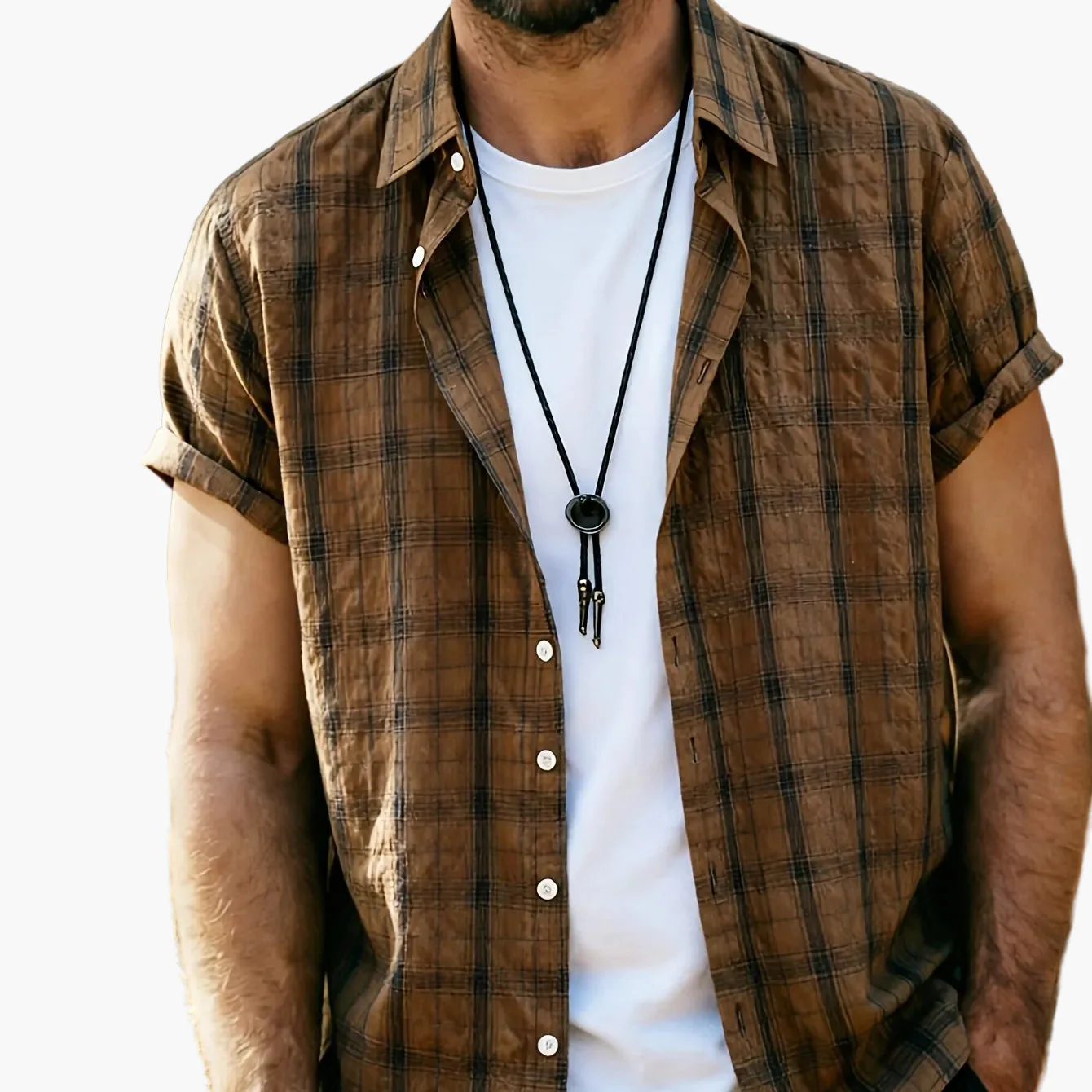 Chemise décontractée à carreaux pour homme – Style estival polyvalent - Image 13