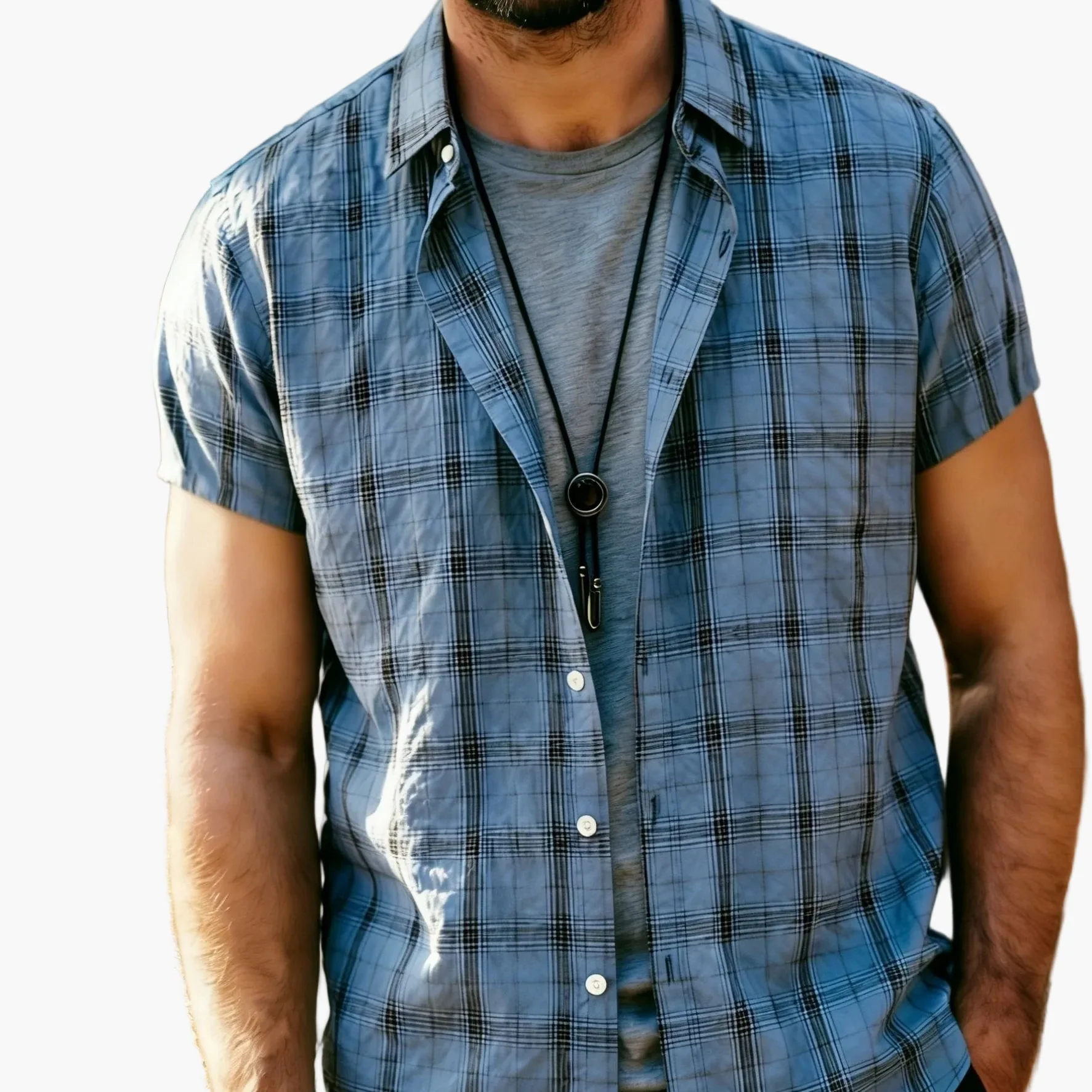 Chemise décontractée à carreaux pour homme – Style estival polyvalent - Image 14