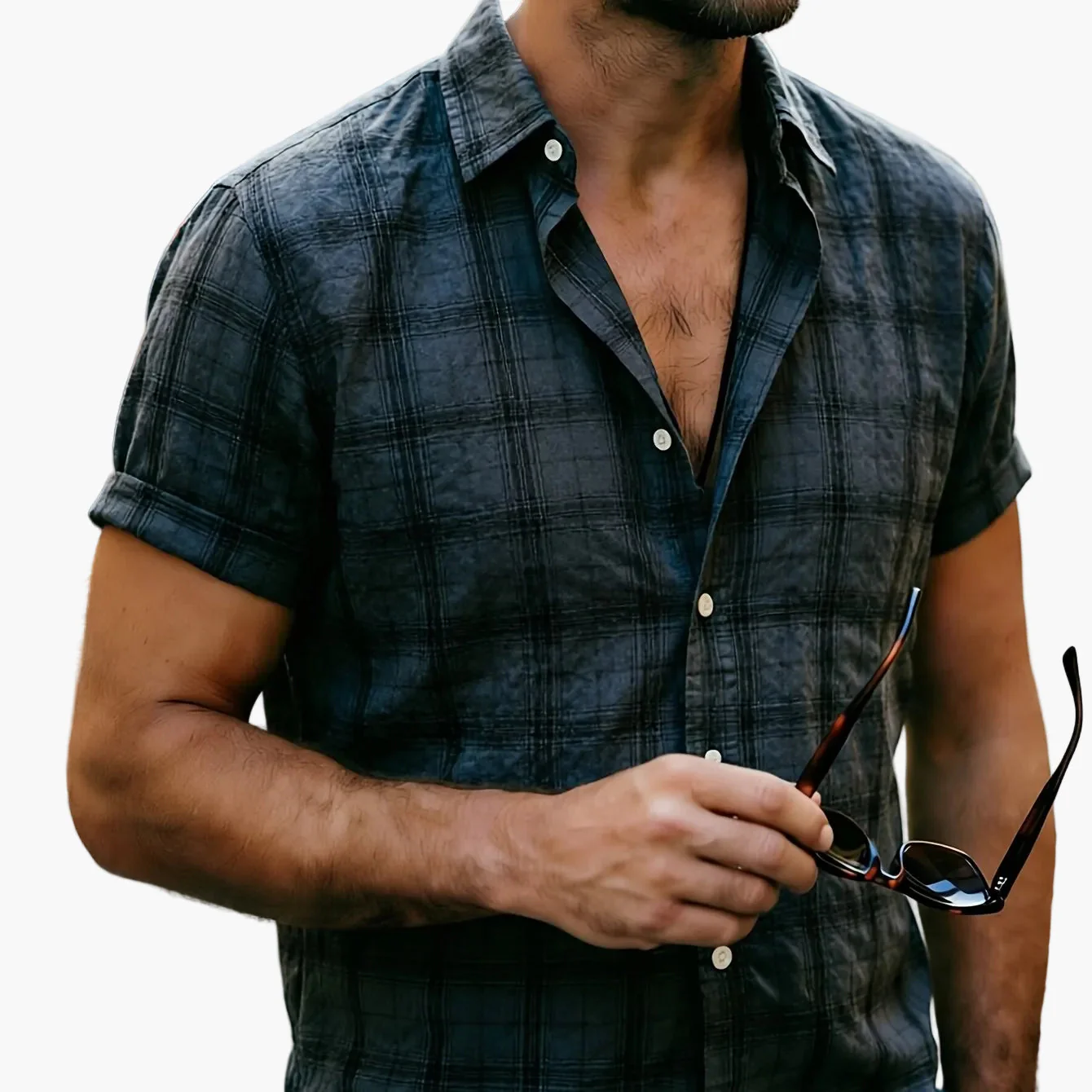 Chemise décontractée à carreaux pour homme – Style estival polyvalent - Image 15