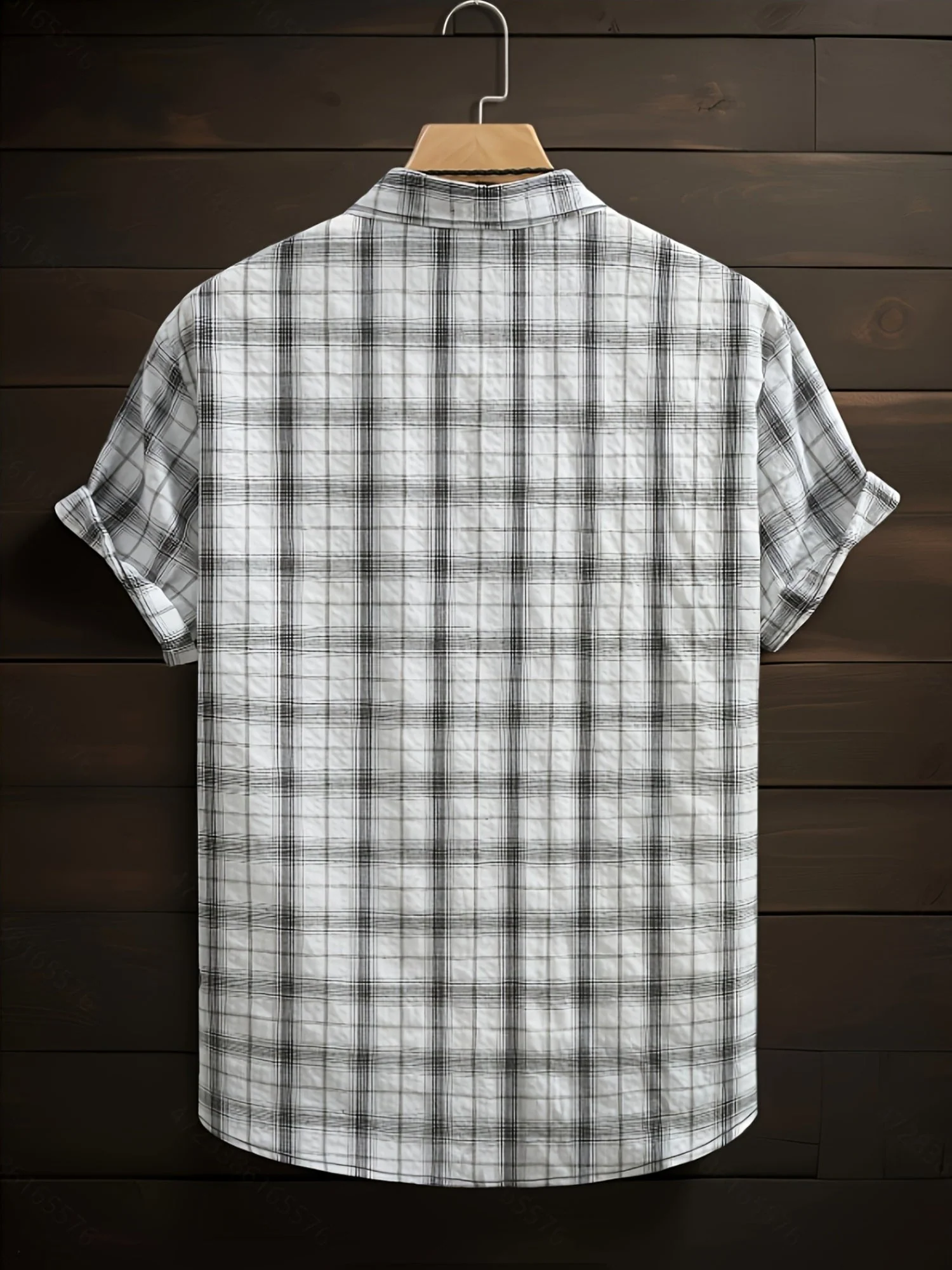 Chemise décontractée à carreaux pour homme – Style estival polyvalent - Image 8