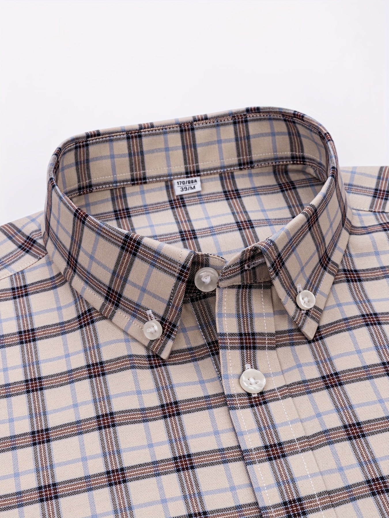 Chemise décontractée à carreaux pour homme, style week-end, manches longues, coupe régulière - Image 10