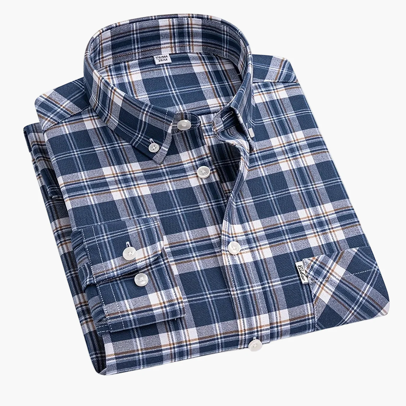 Chemise décontractée à carreaux pour homme, style week-end, manches longues, coupe régulière - Image 11