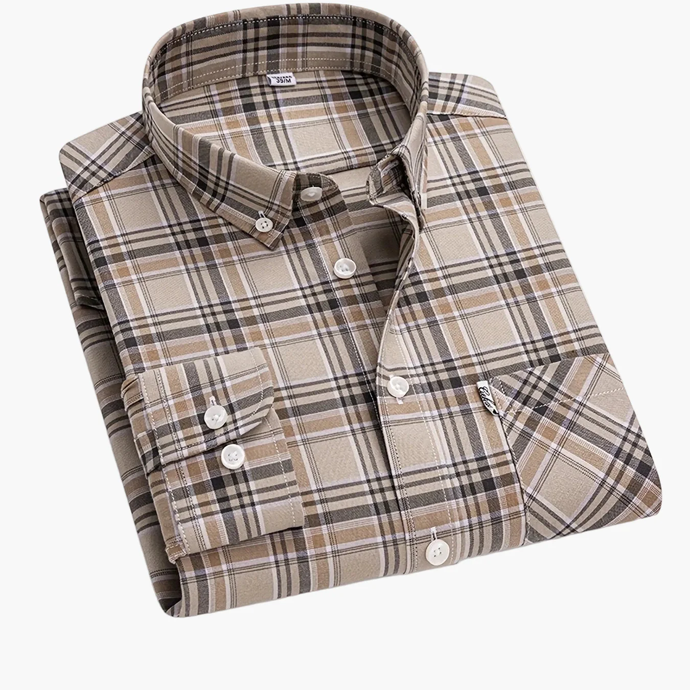Chemise décontractée à carreaux pour homme, style week-end, manches longues, coupe régulière - Image 12