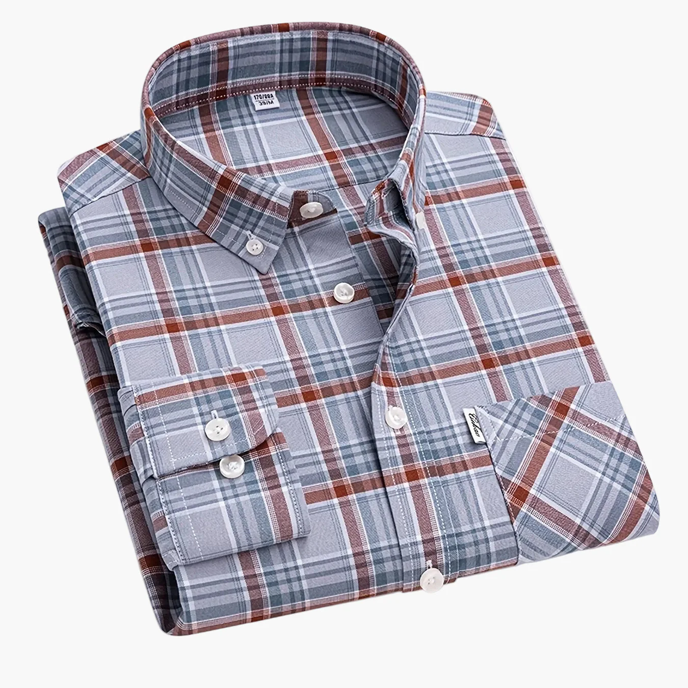 Chemise décontractée à carreaux pour homme, style week-end, manches longues, coupe régulière - Image 13