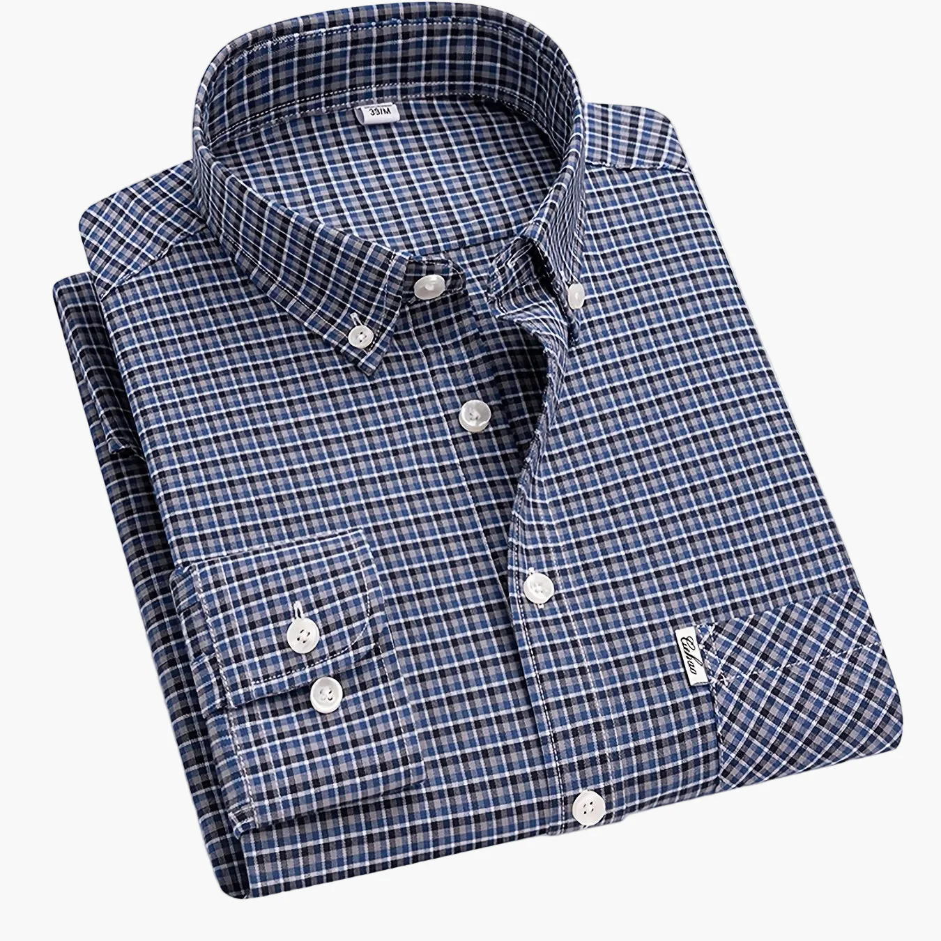 Chemise décontractée à carreaux pour homme, style week-end, manches longues, coupe régulière - Image 14