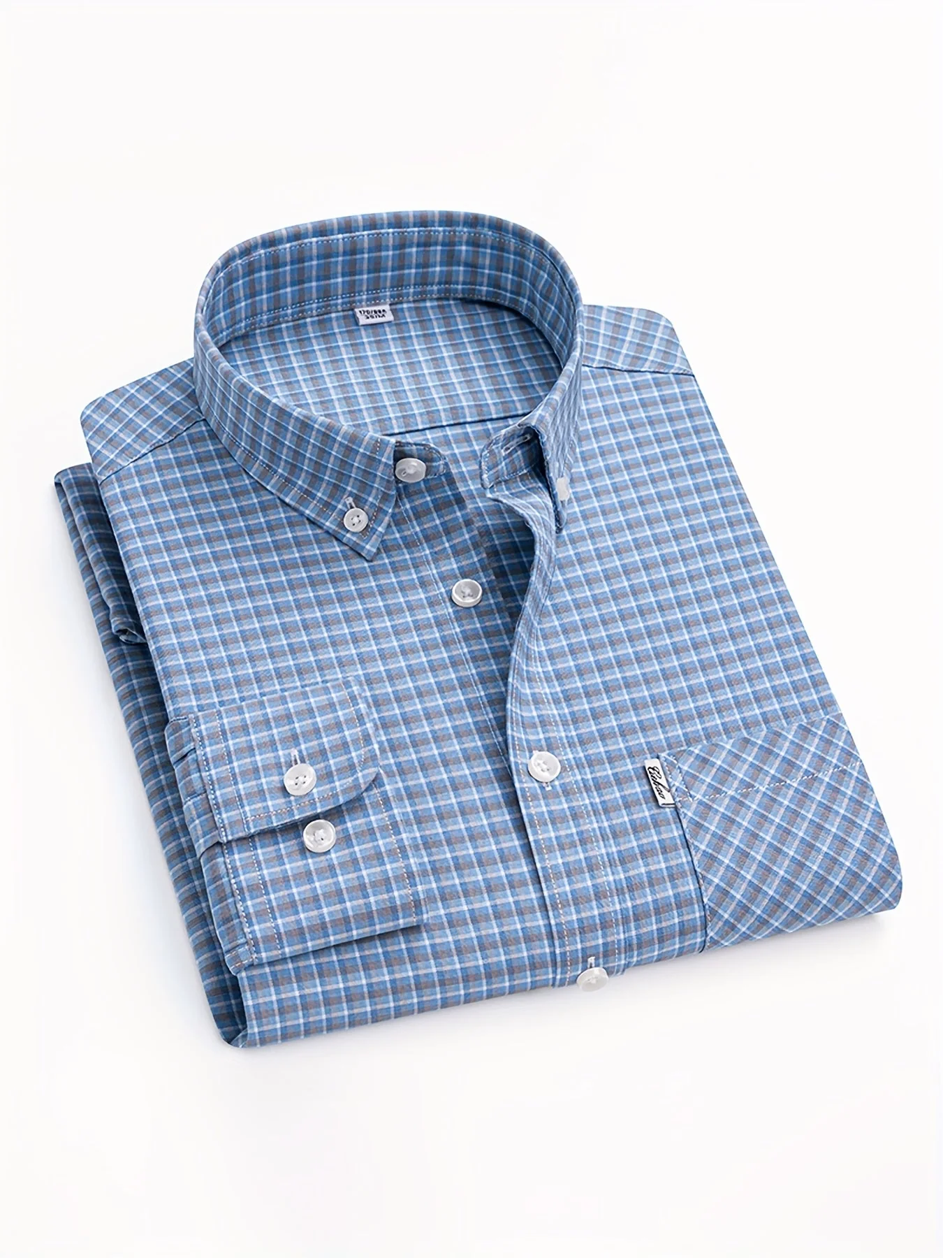 Chemise décontractée à carreaux pour homme, style week-end, manches longues, coupe régulière - Image 2