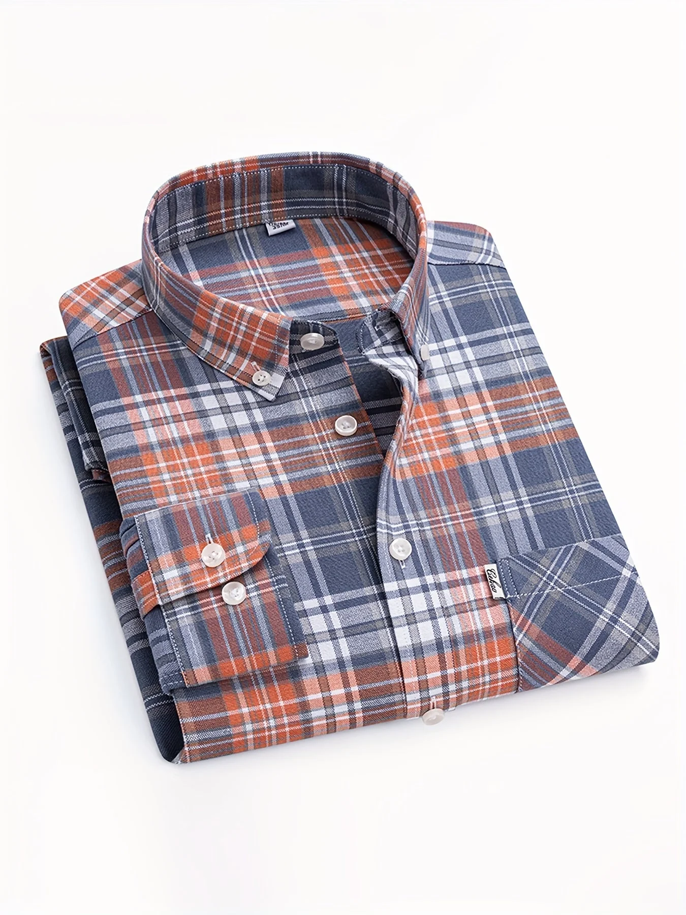 Chemise décontractée à carreaux pour homme, style week-end, manches longues, coupe régulière - Image 5