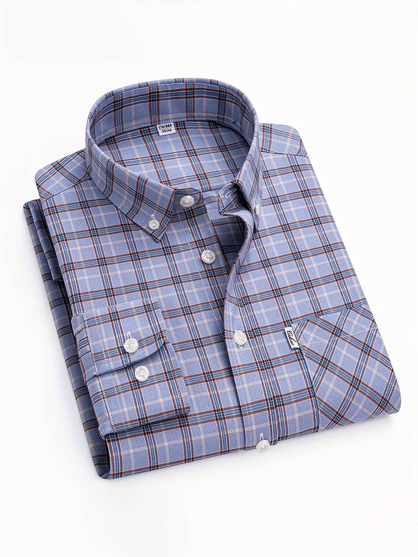 Chemise décontractée à carreaux pour homme, style week-end, manches longues, coupe régulière - Image 7