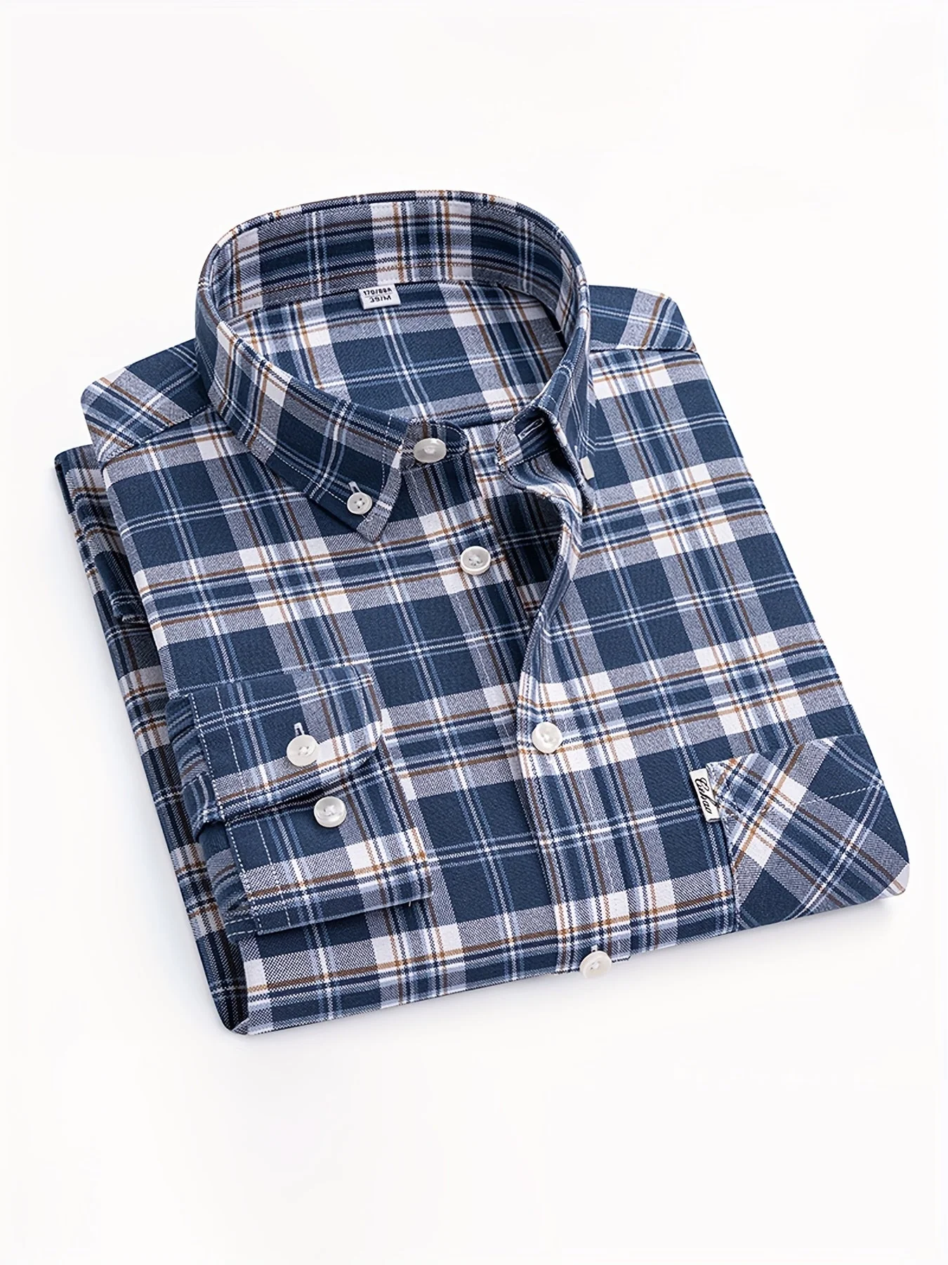 Chemise décontractée à carreaux pour homme, style week-end, manches longues, coupe régulière - Image 8
